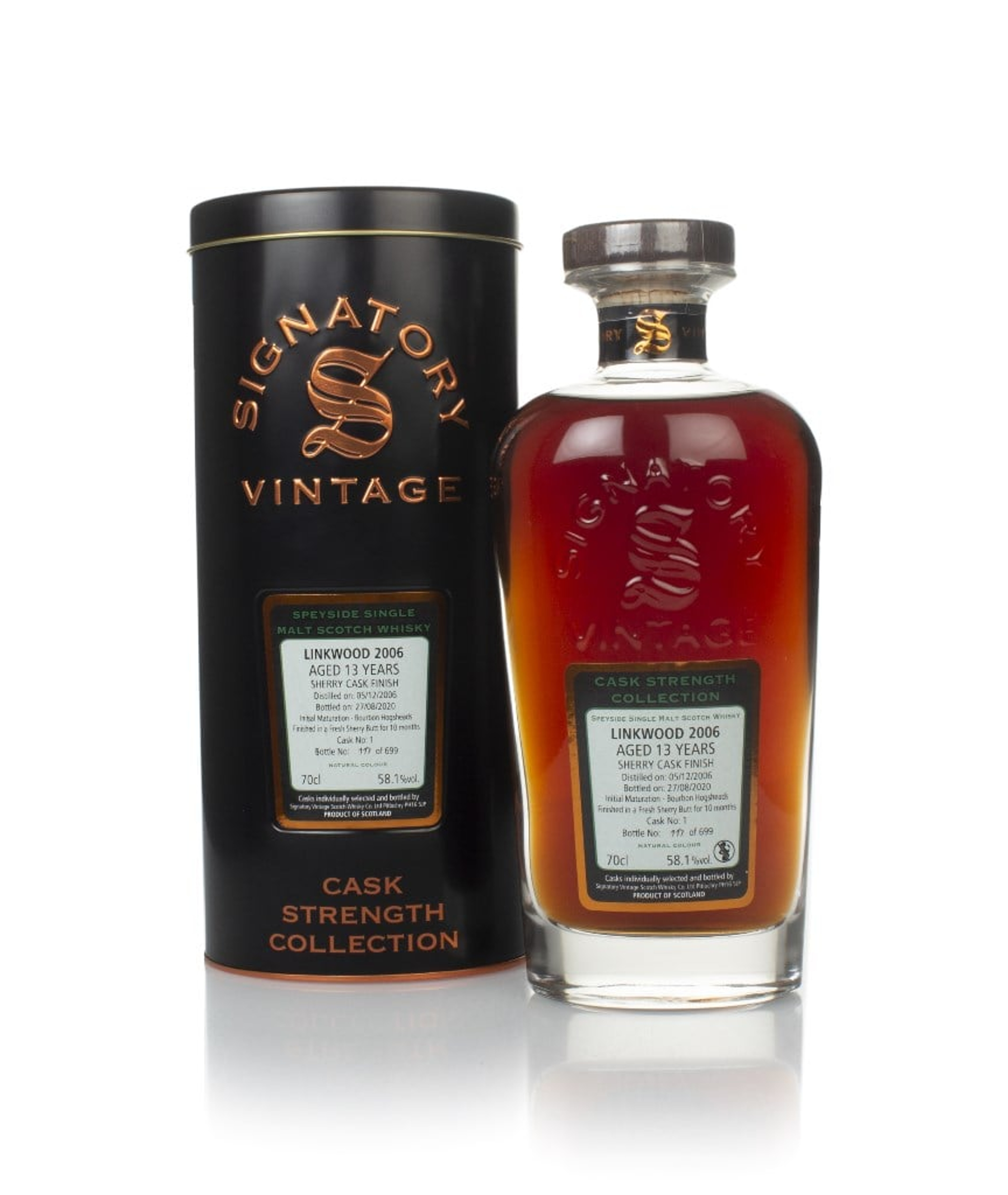 Linkwood 13 Year Old 2006 (cask 1) - Cask Strength Collection (Signatory) 70cl