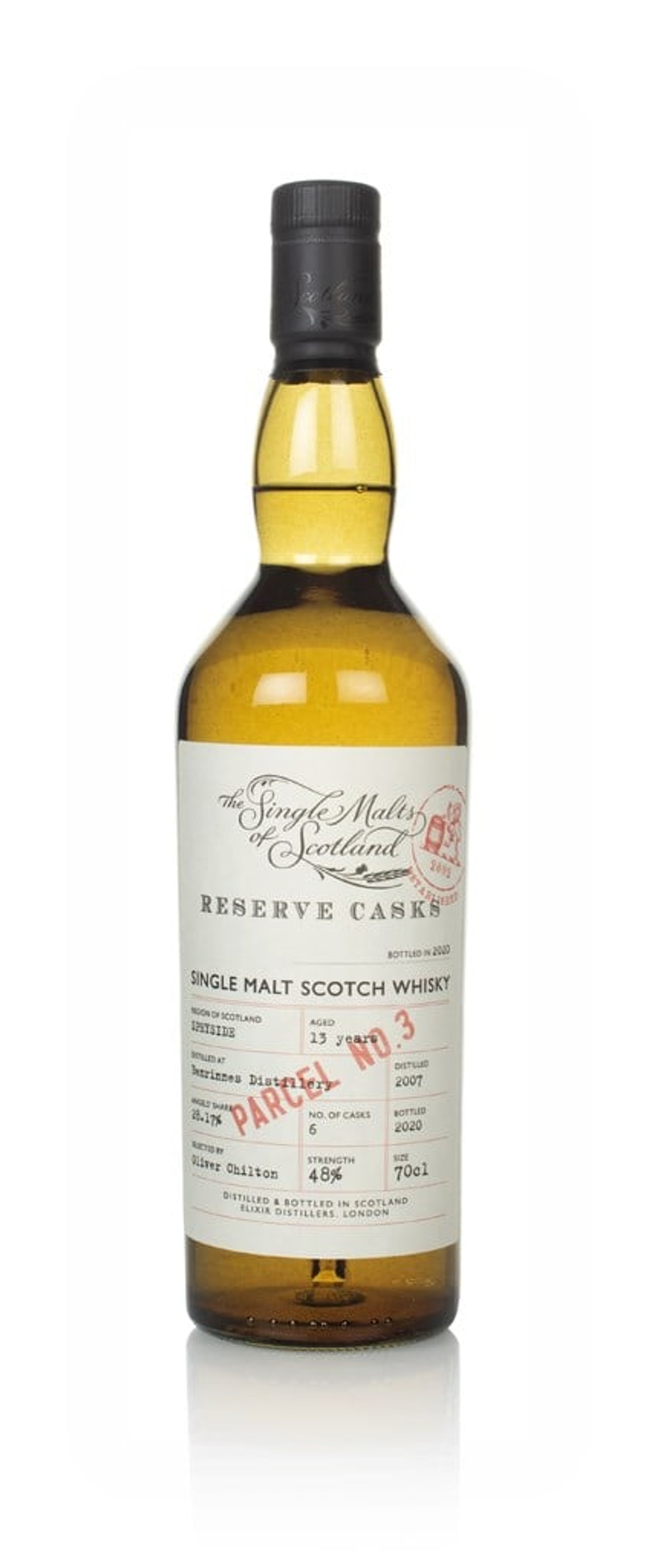 Benrinnes 13 Year Old 2007 (Parcel No.3) - Reserve Casks (The Single Malts of Scotland) 70cl