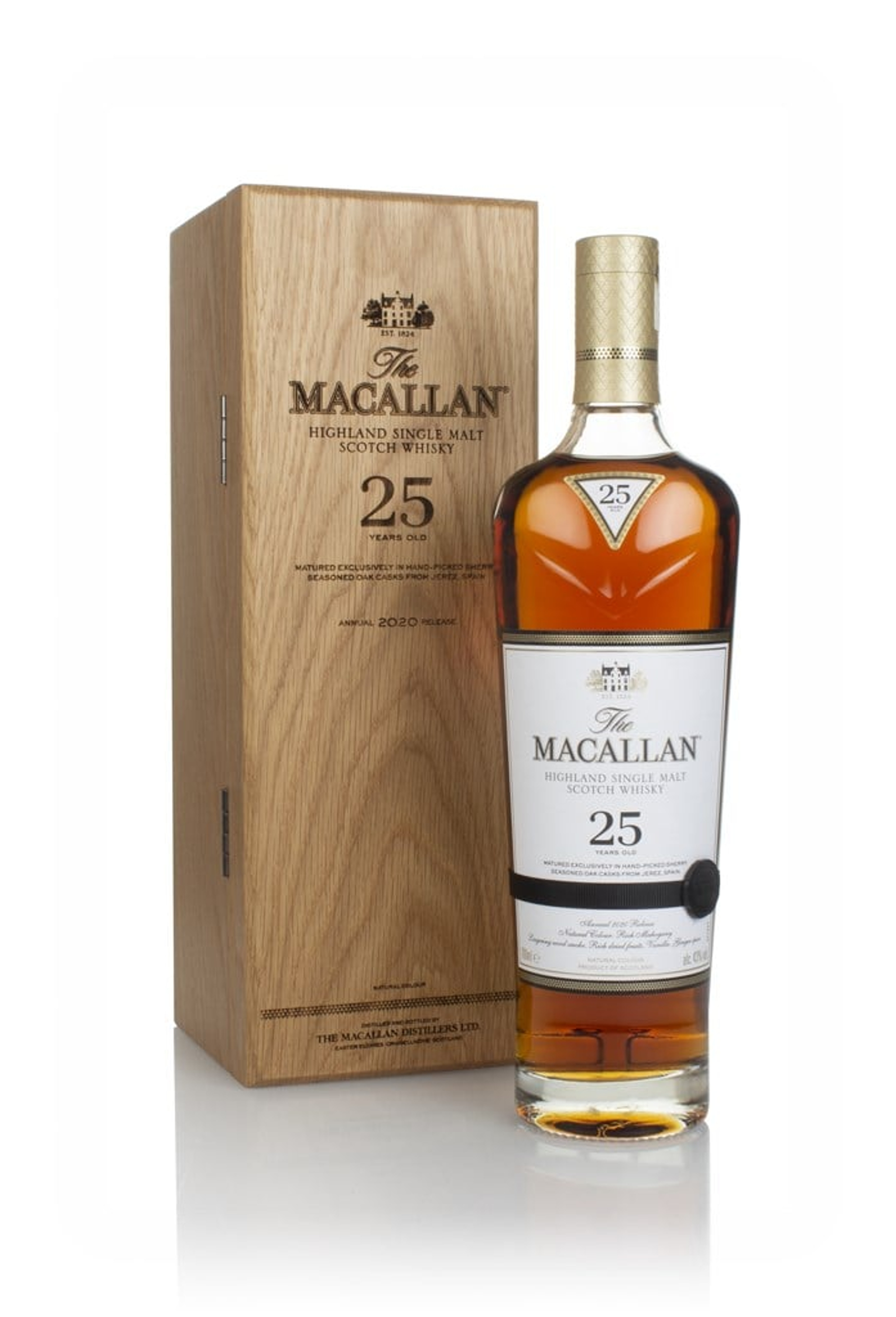 The Macallan 25 Year Old Sherry Oak (2020 Release) 70cl