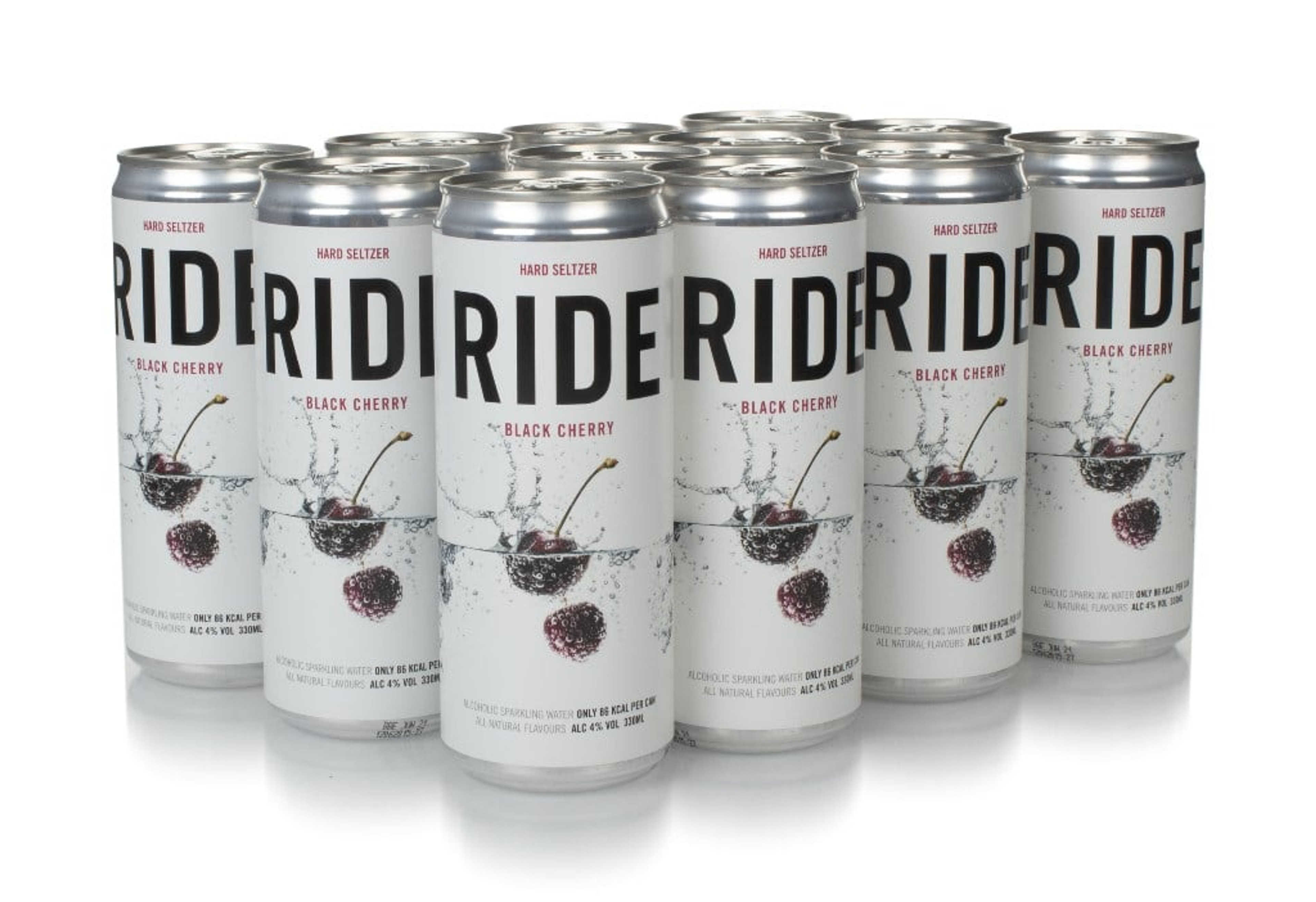 Ride Black Cherry Hard Seltzer (12 x 330ml) 396cl