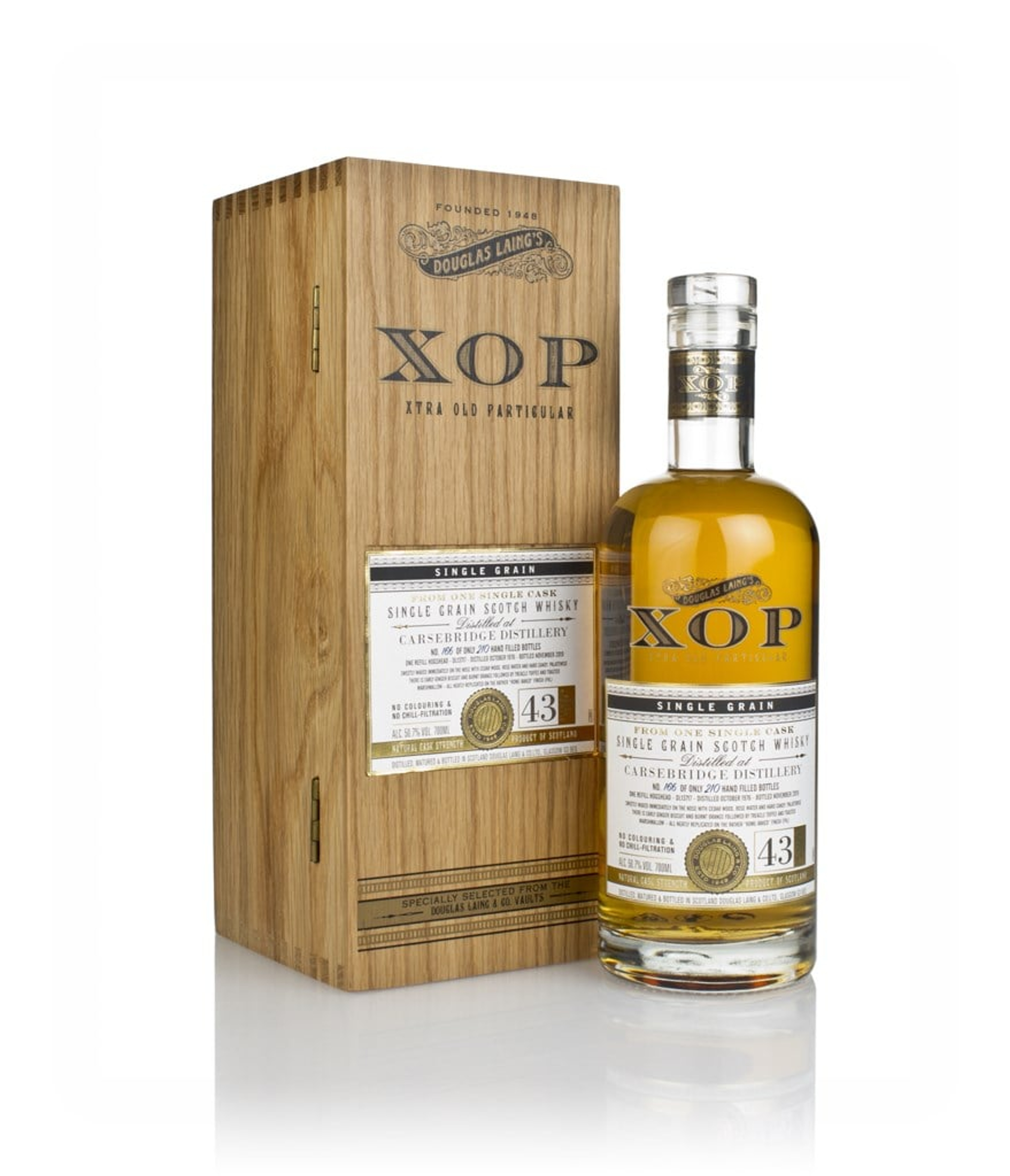 Carsebridge 43 Year Old 1976 (cask 13717) - Xtra Old Particular (Douglas Laing) 70cl