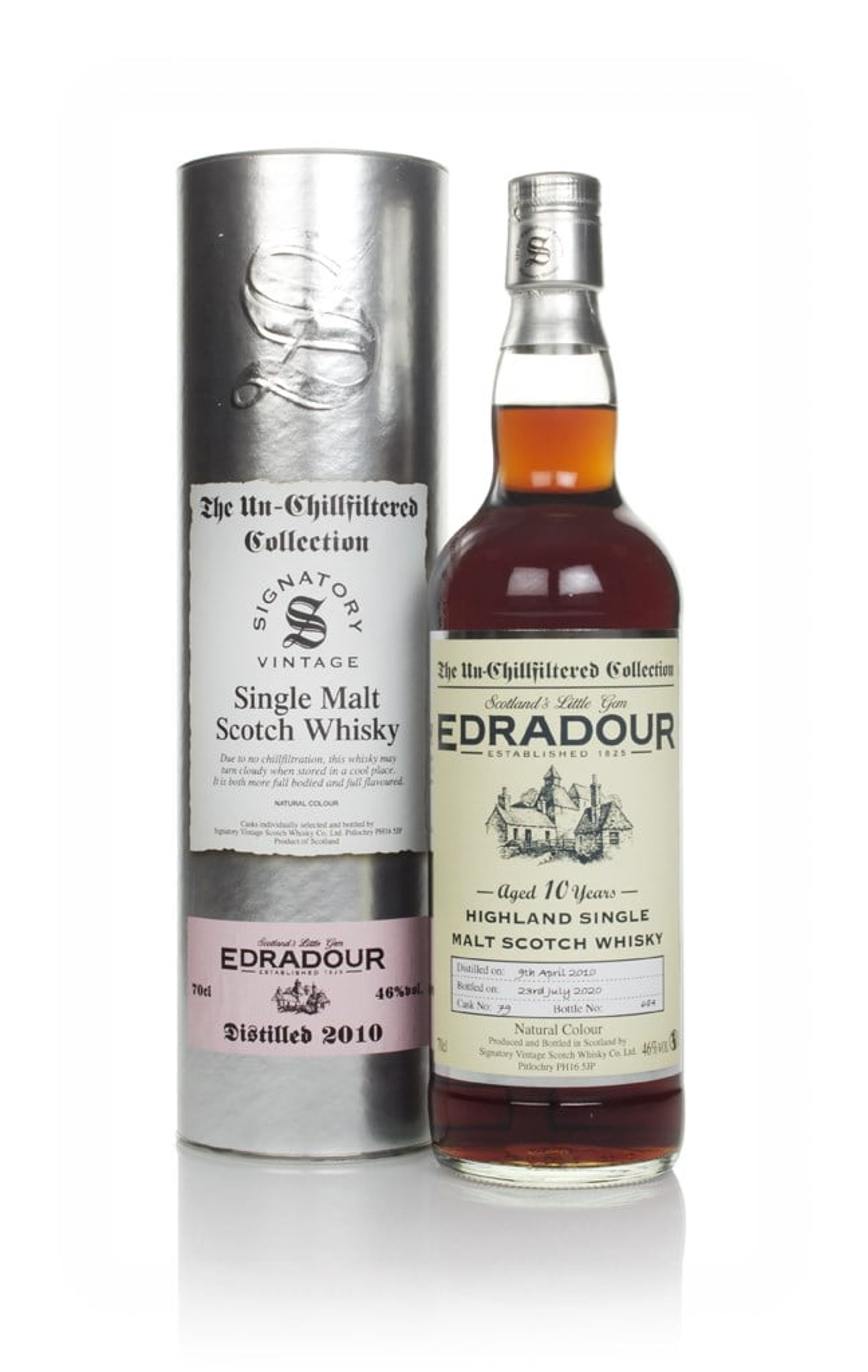 Edradour 10 Year Old 2010 (cask 79) - Un-Chillfiltered Collection (Signatory) 70cl