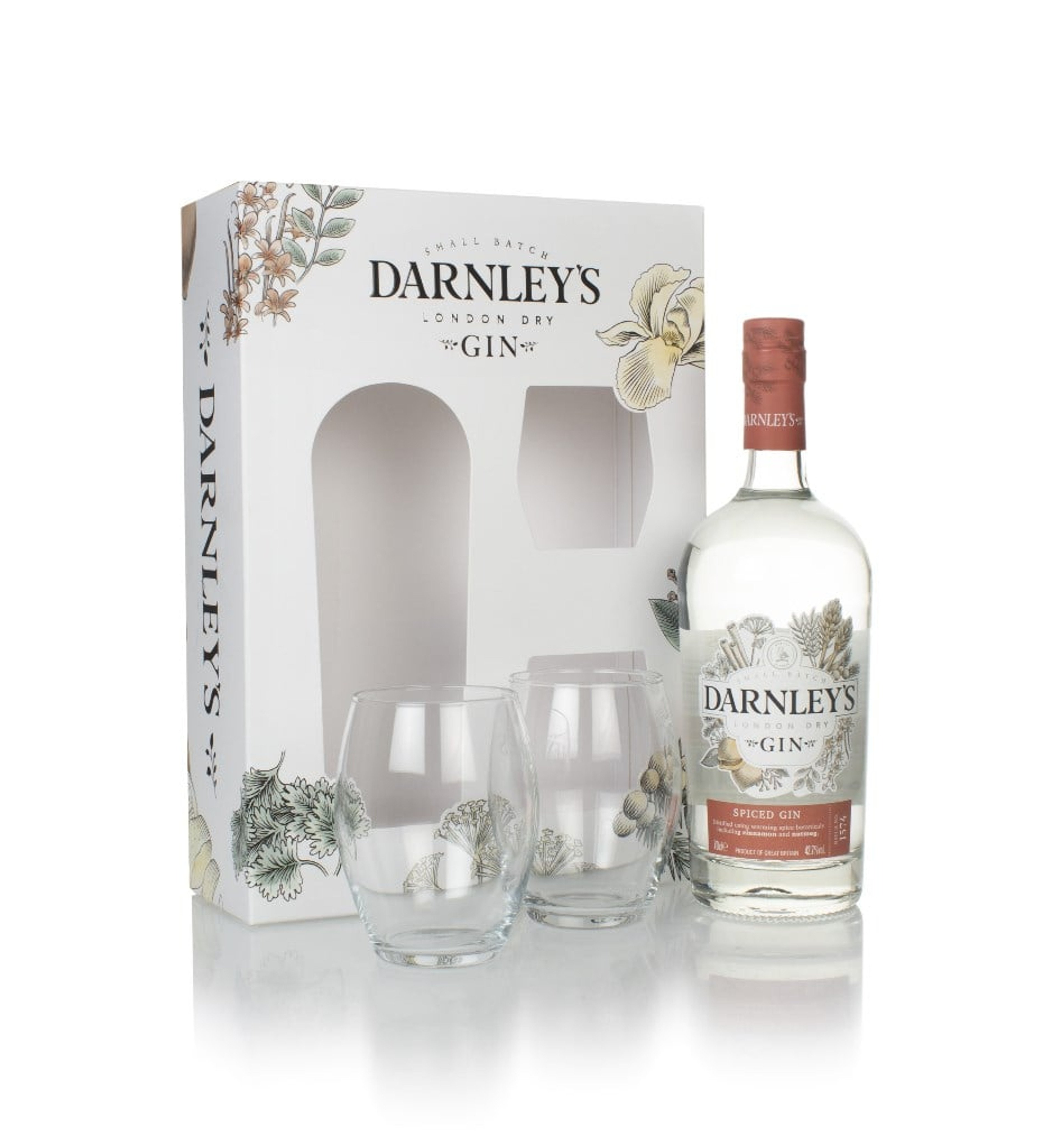 Darnley's Spiced Gin Gift Pack with 2x Glasses 70cl
