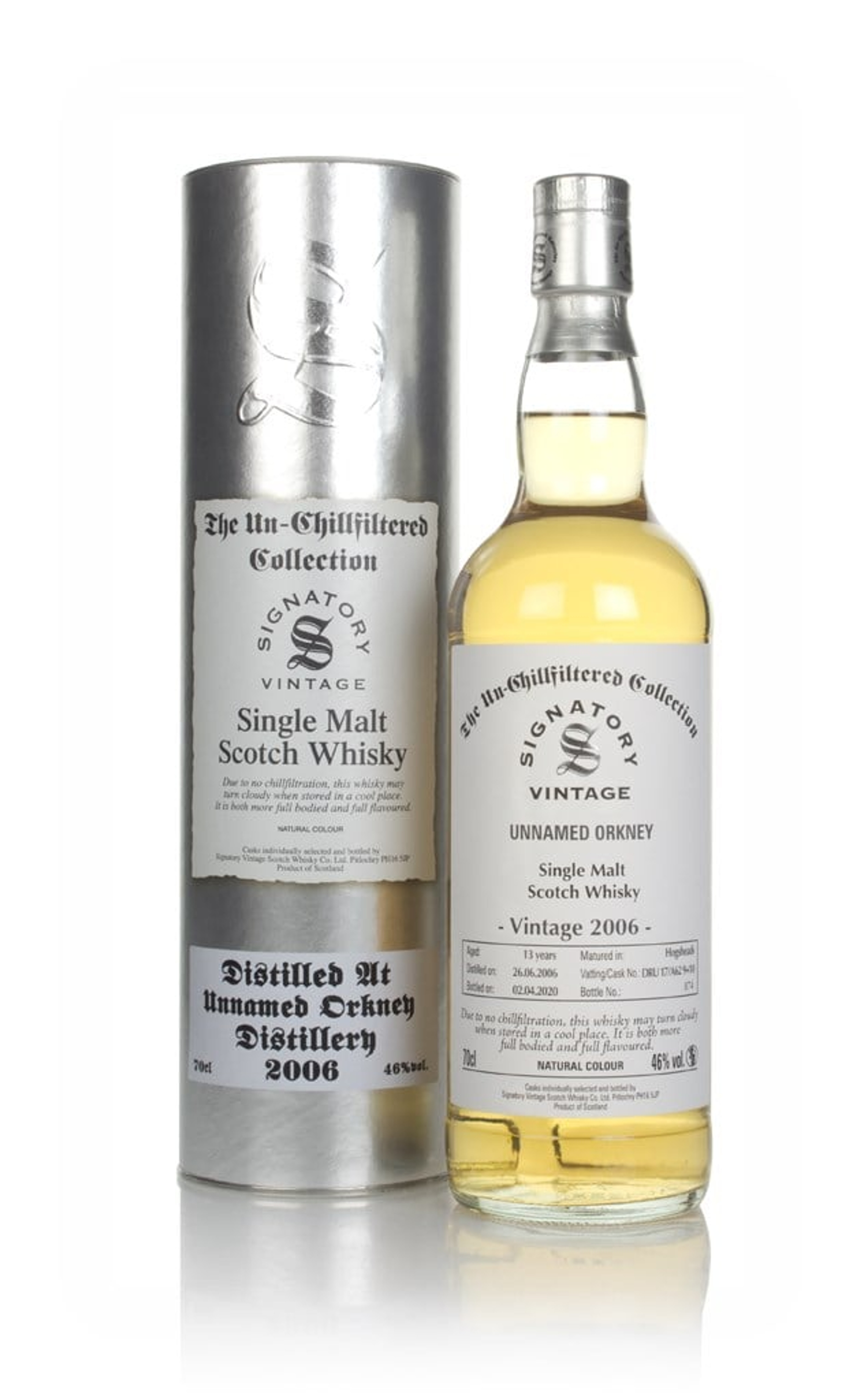 Unnamed Orkney 13 Year Old 2006 (casks 17/A62 9 & 10) - Un-Chillfiltered Collection (Signatory) 70cl