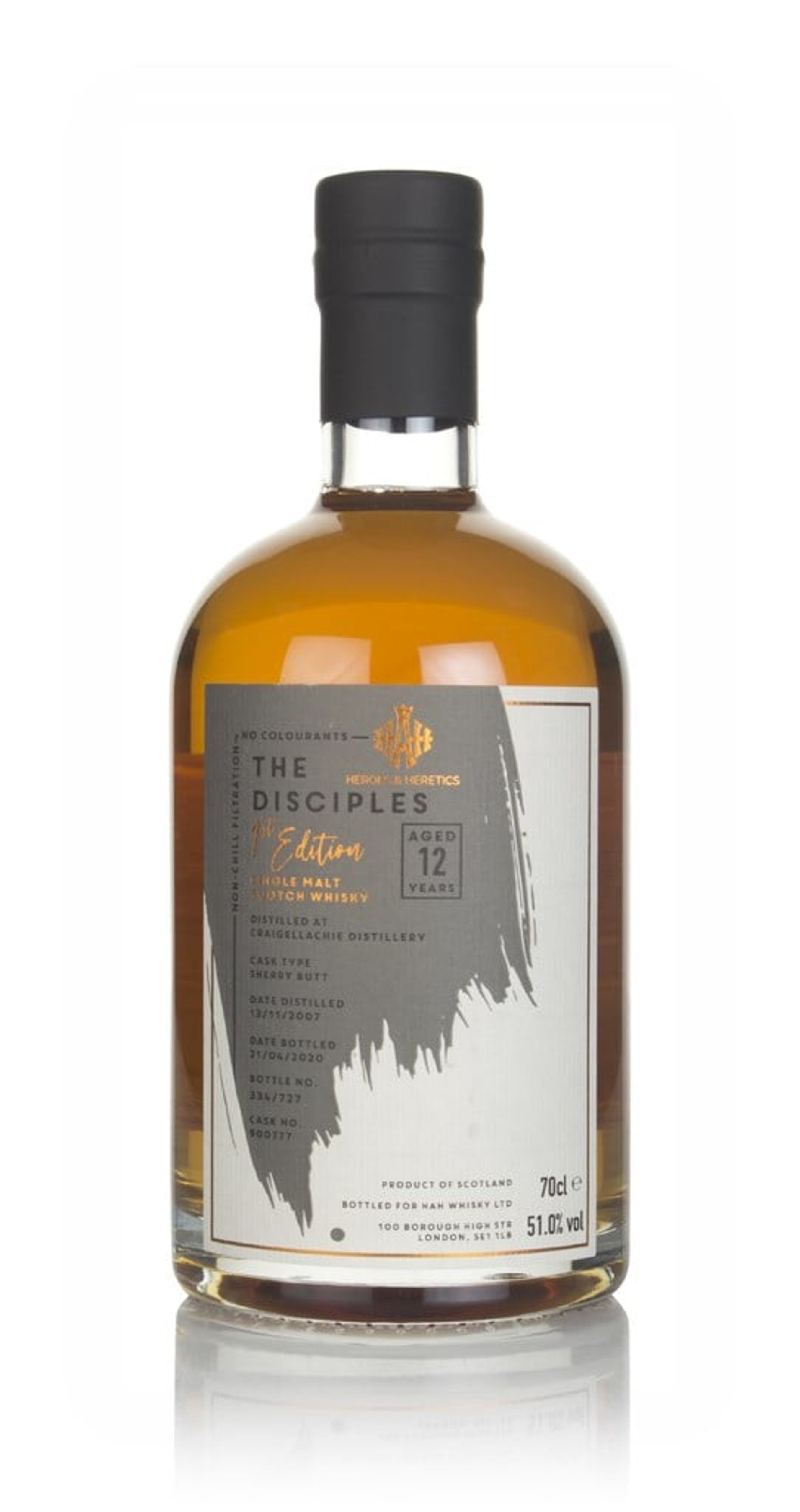 Craigellachie 12 Year Old 2007 (cask 900777) - The Disciples (Heroes & Heretics) 70cl
