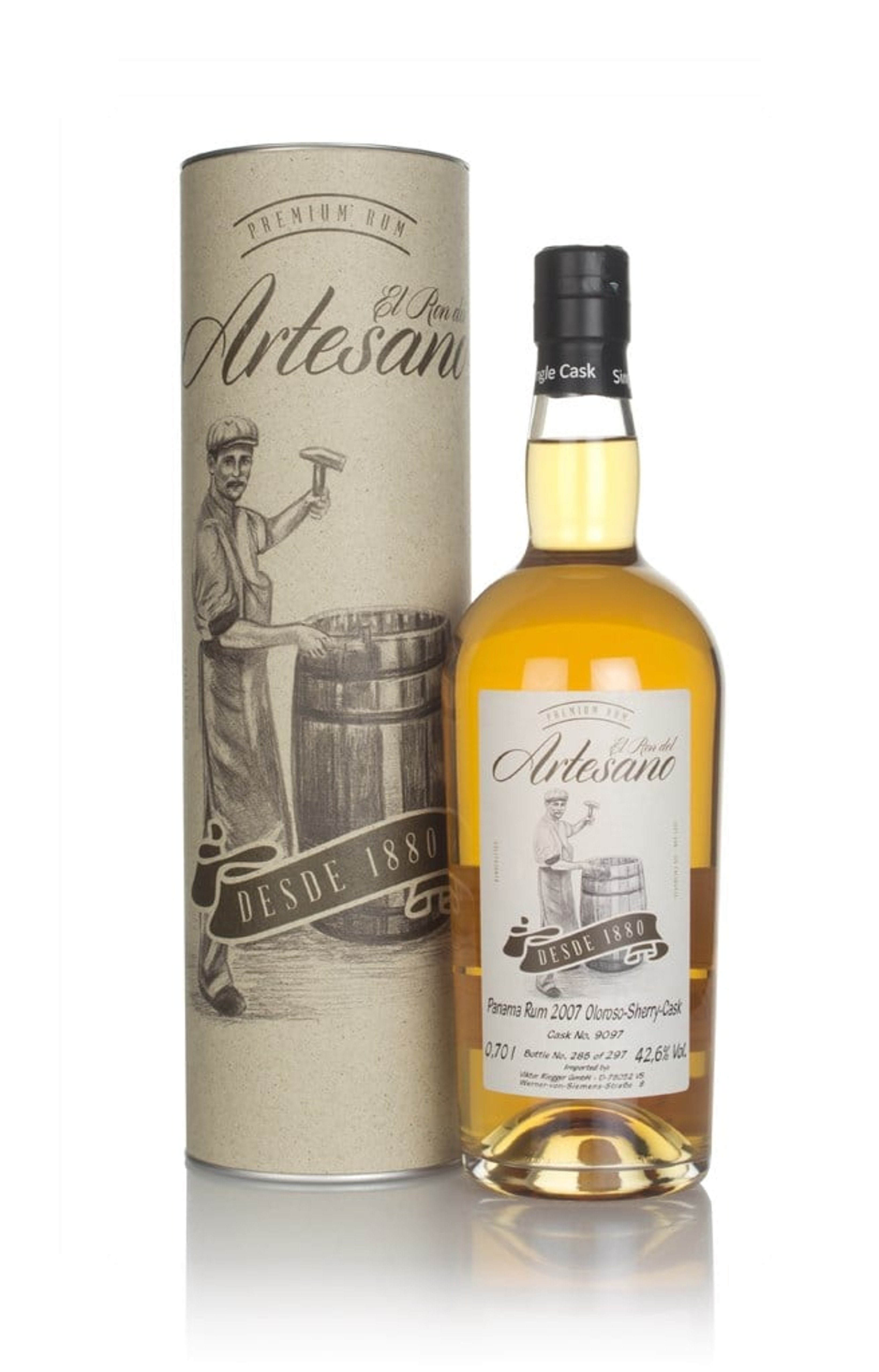 El Ron del Artesano 2007 (cask 9097) - Oloroso Sherry Cask Finish 70cl