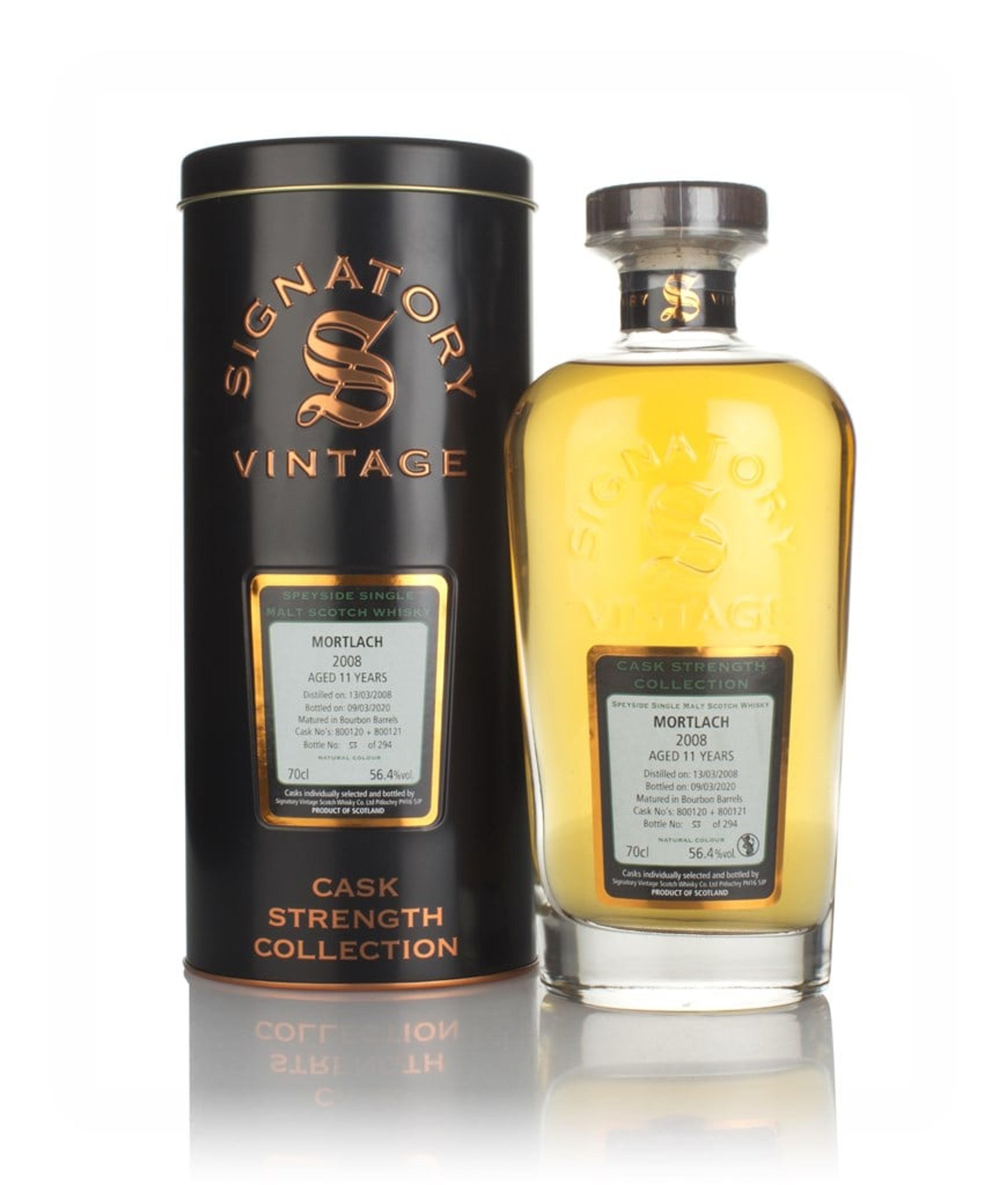 Mortlach 11 Year Old 2008 (cask 800120 & 800121) - Cask Strength Collection (Signatory) 70cl