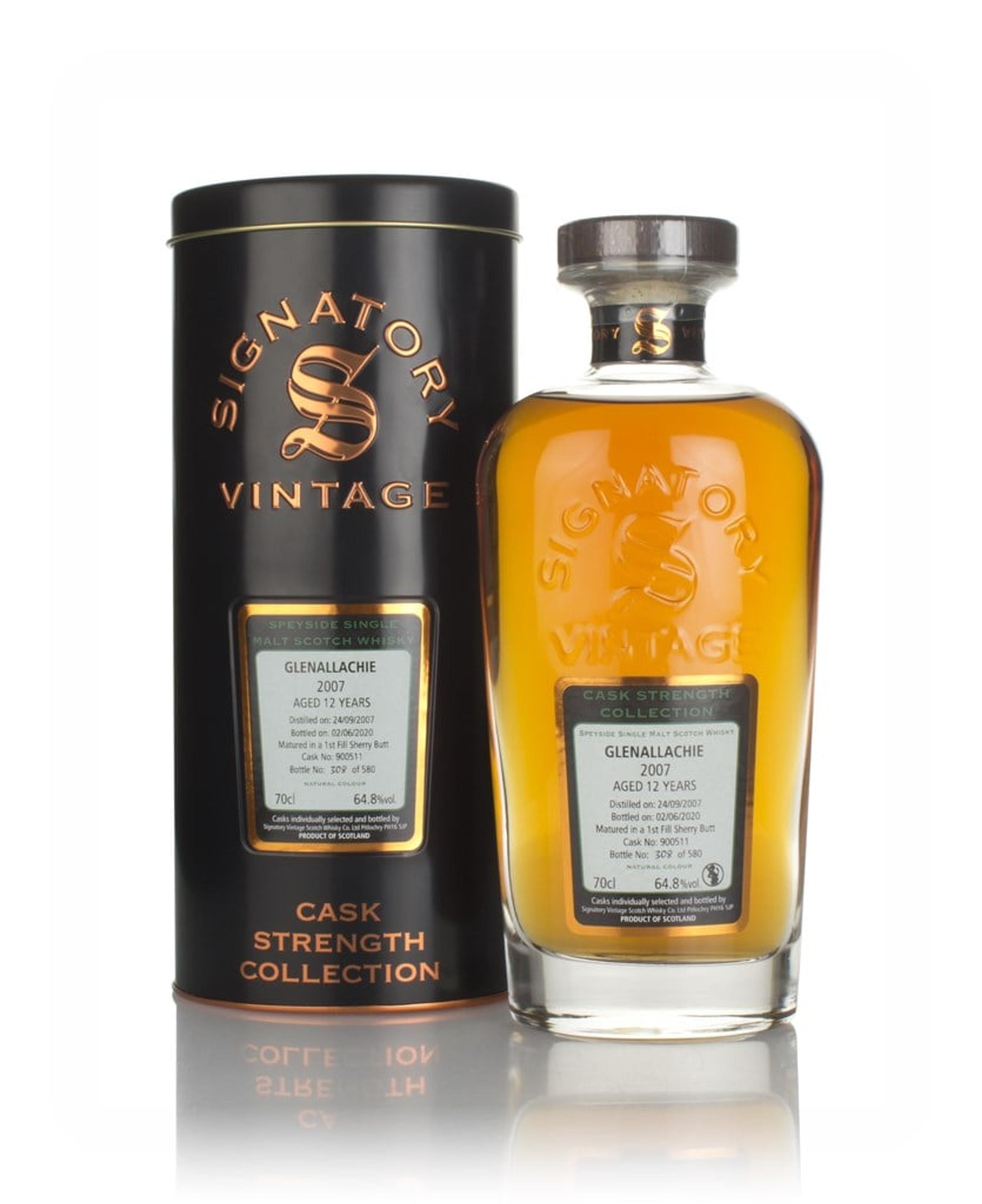 Glenallachie 12 Year Old 2007 (cask 900511) - Cask Strength Collection (Signatory) 70cl