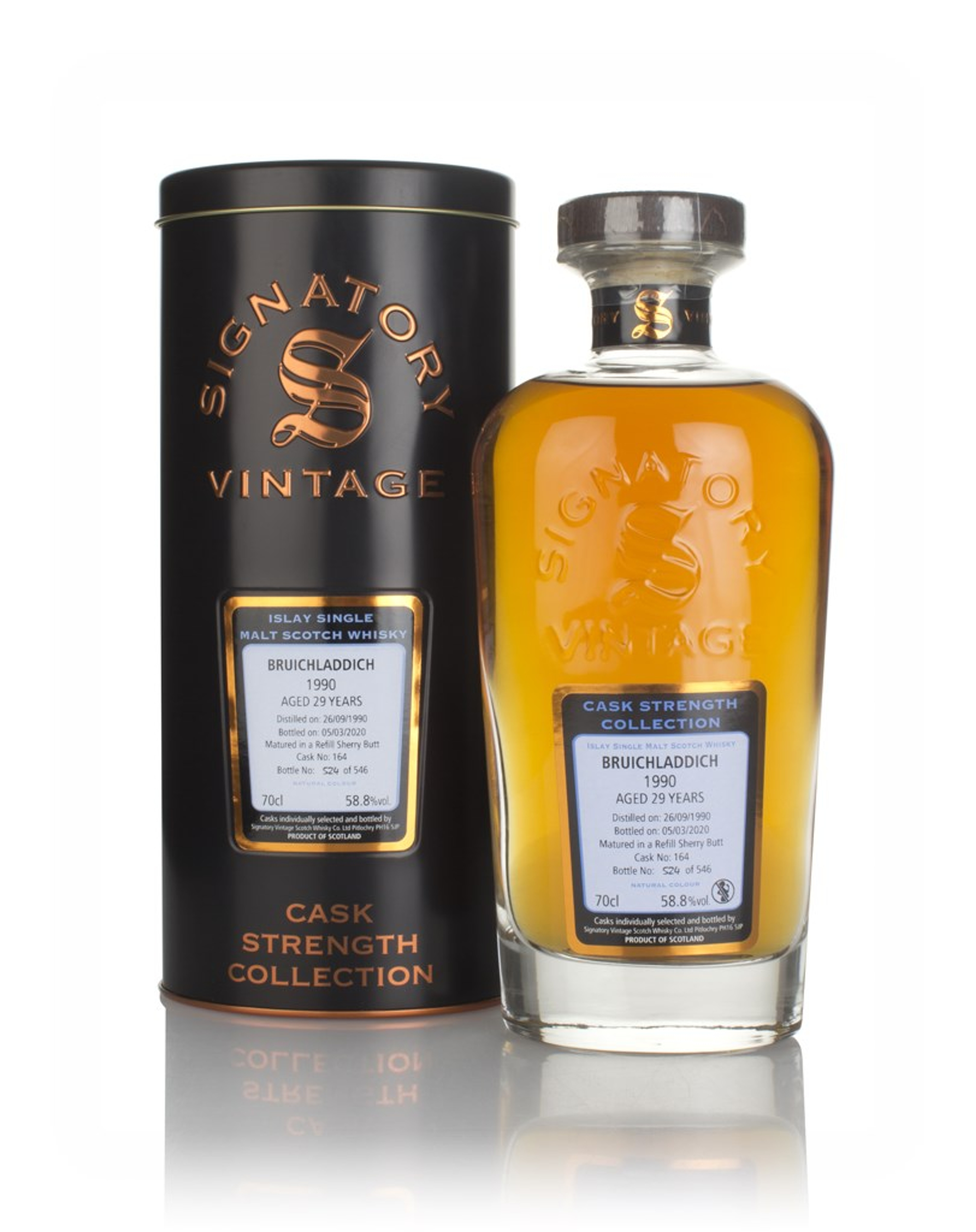 Bruichladdich 29 Year Old 1990 (cask 164) - Cask Strength Collection (Signatory) 70cl