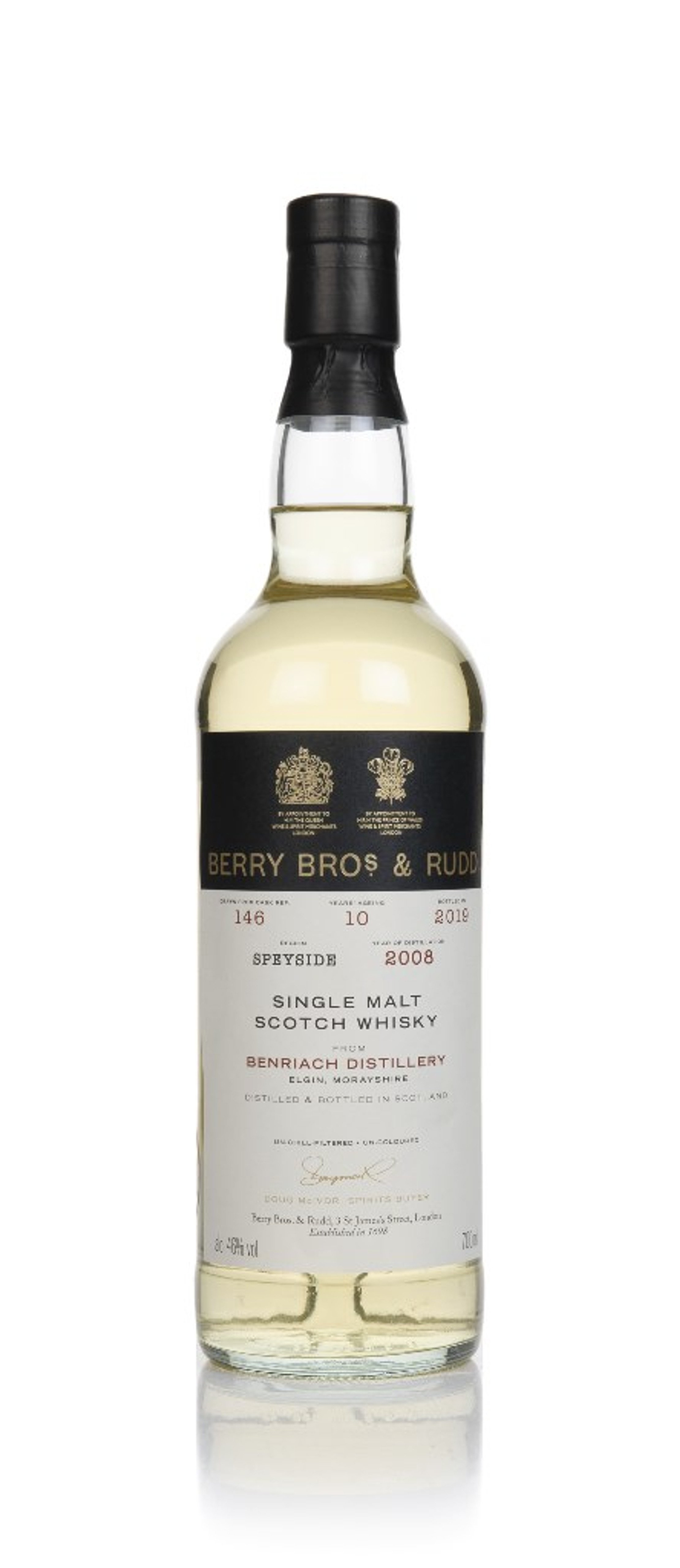 Benriach 10 Year Old 2008 (cask 146) - Berry Bros. & Rudd 70cl