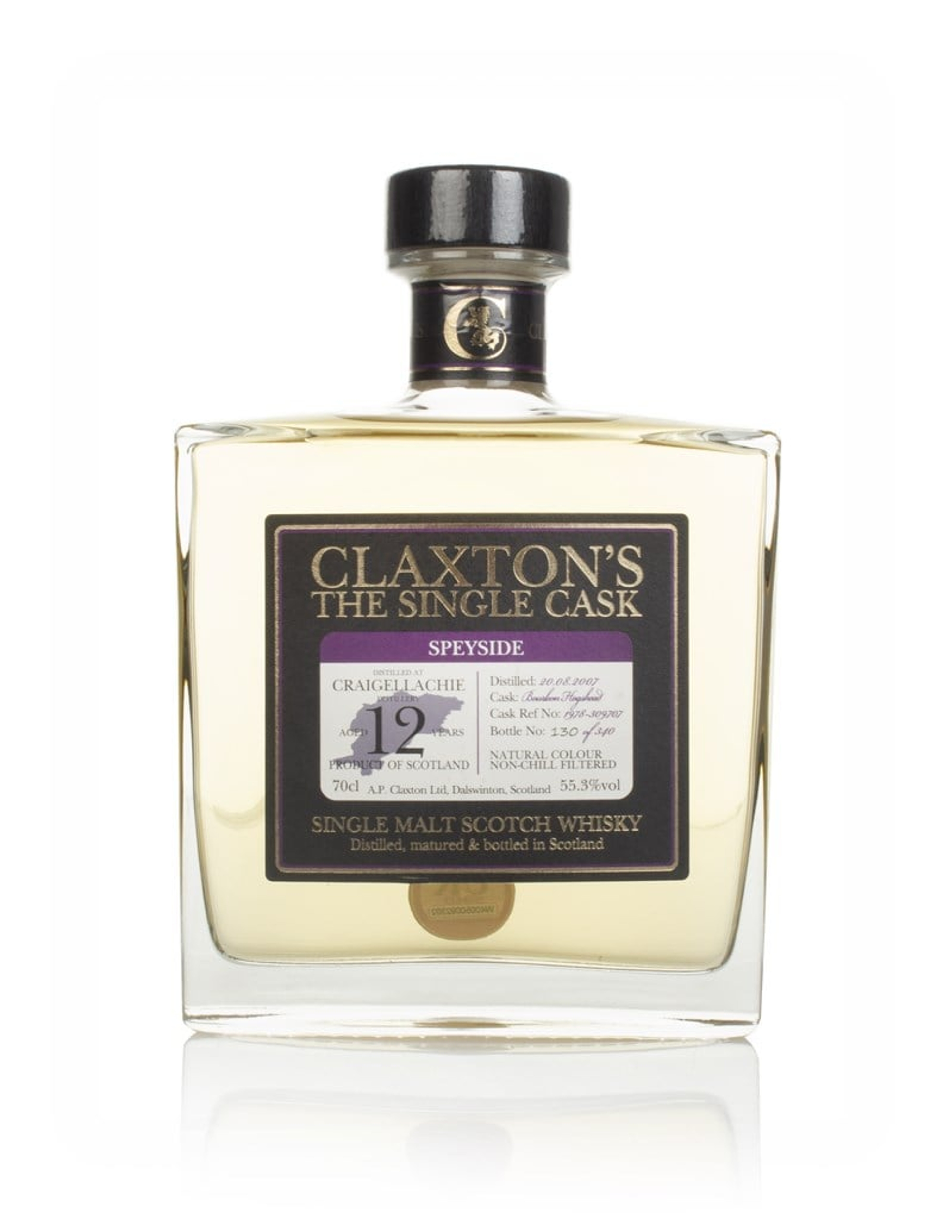 Craigellachie 12 Year Old 2007 - Claxton's 70cl