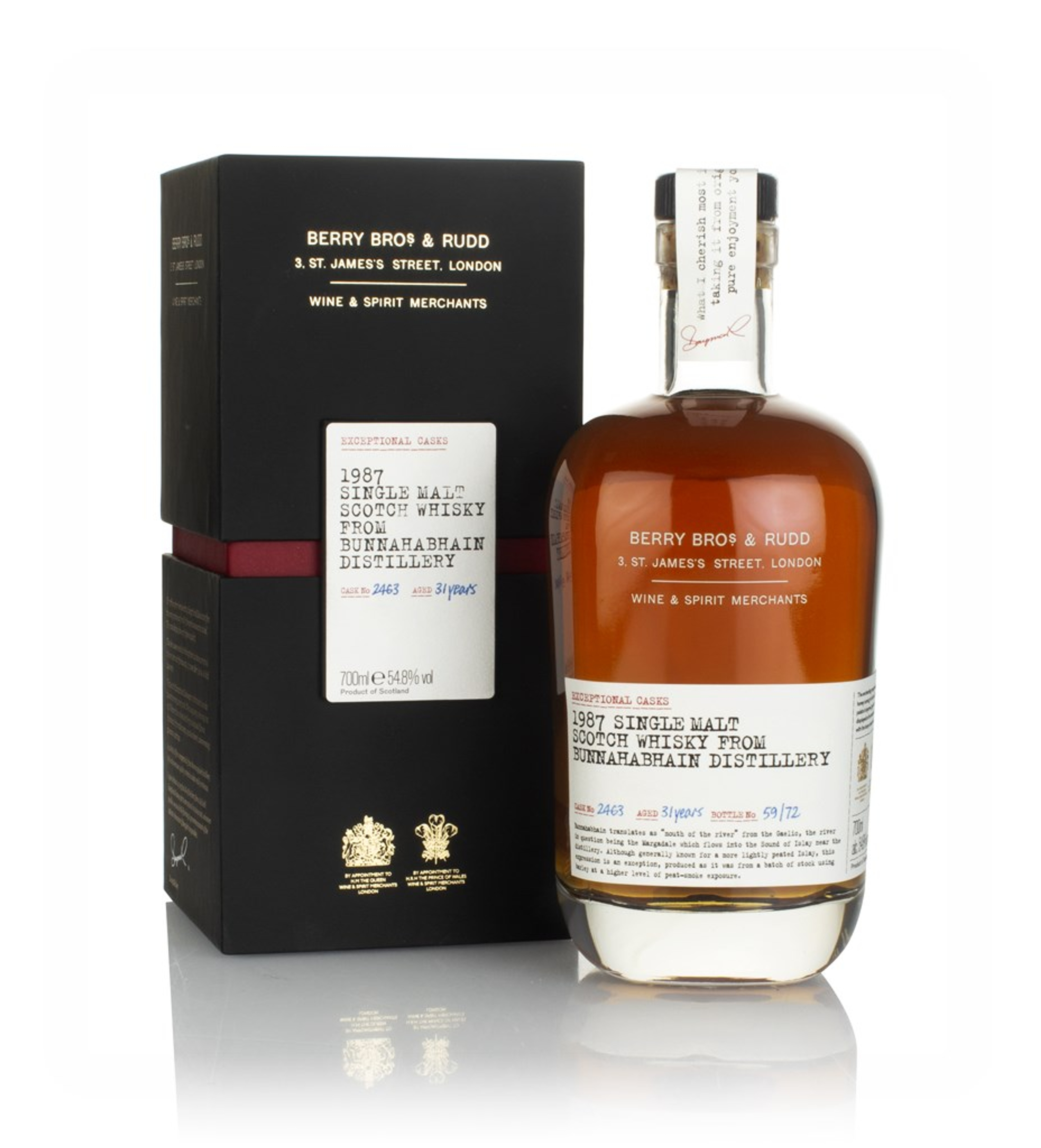 Bunnahabhain 31 Year Old 1987 (cask 2463) - Exceptional Casks (Berry Bros. & Rudd) 70cl