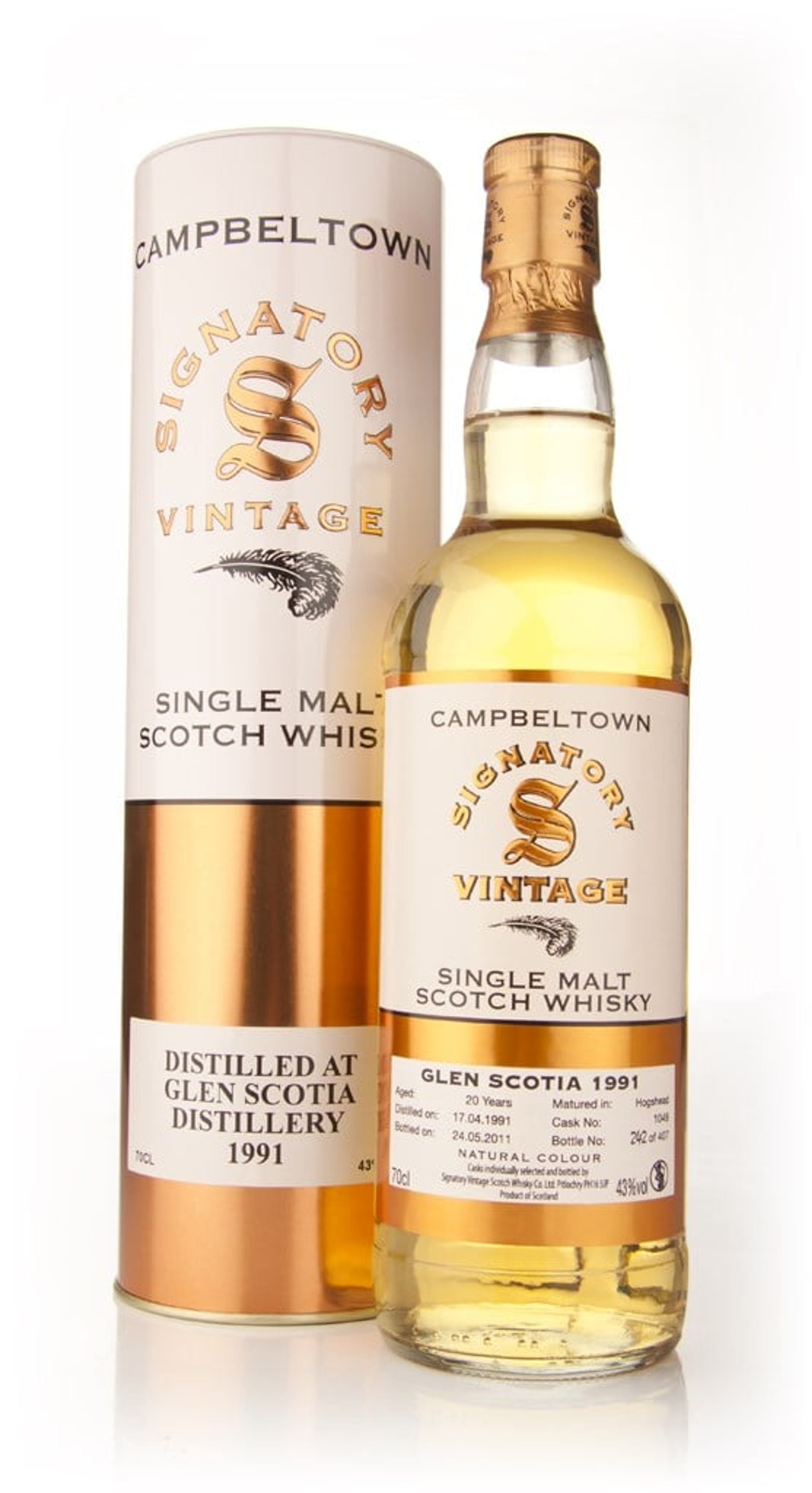 Glen Scotia 20 Year Old 1991 (Signatory) 70cl