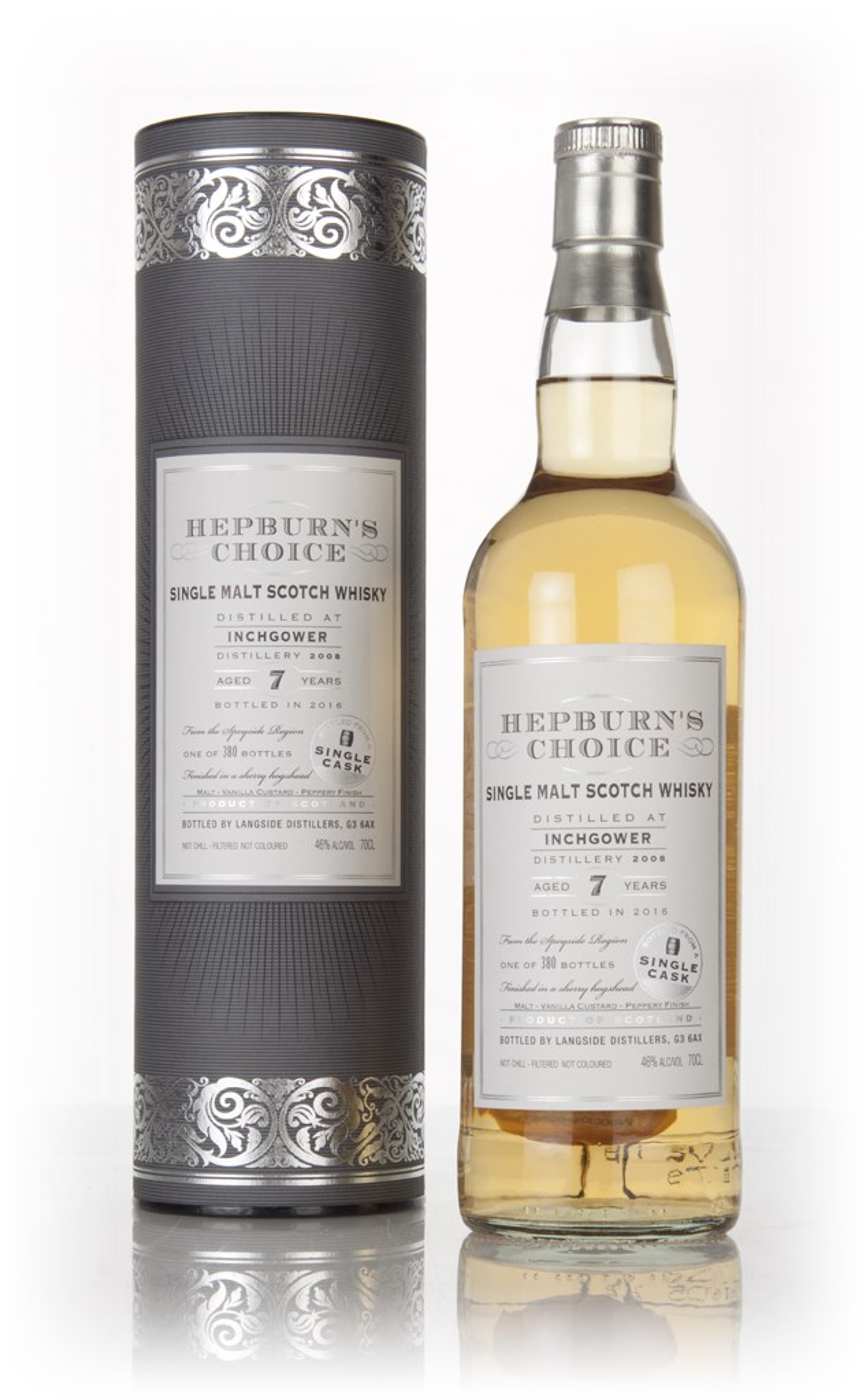 Inchgower 7 Year Old 2008 - Hepburn's Choice (Langside) 70cl