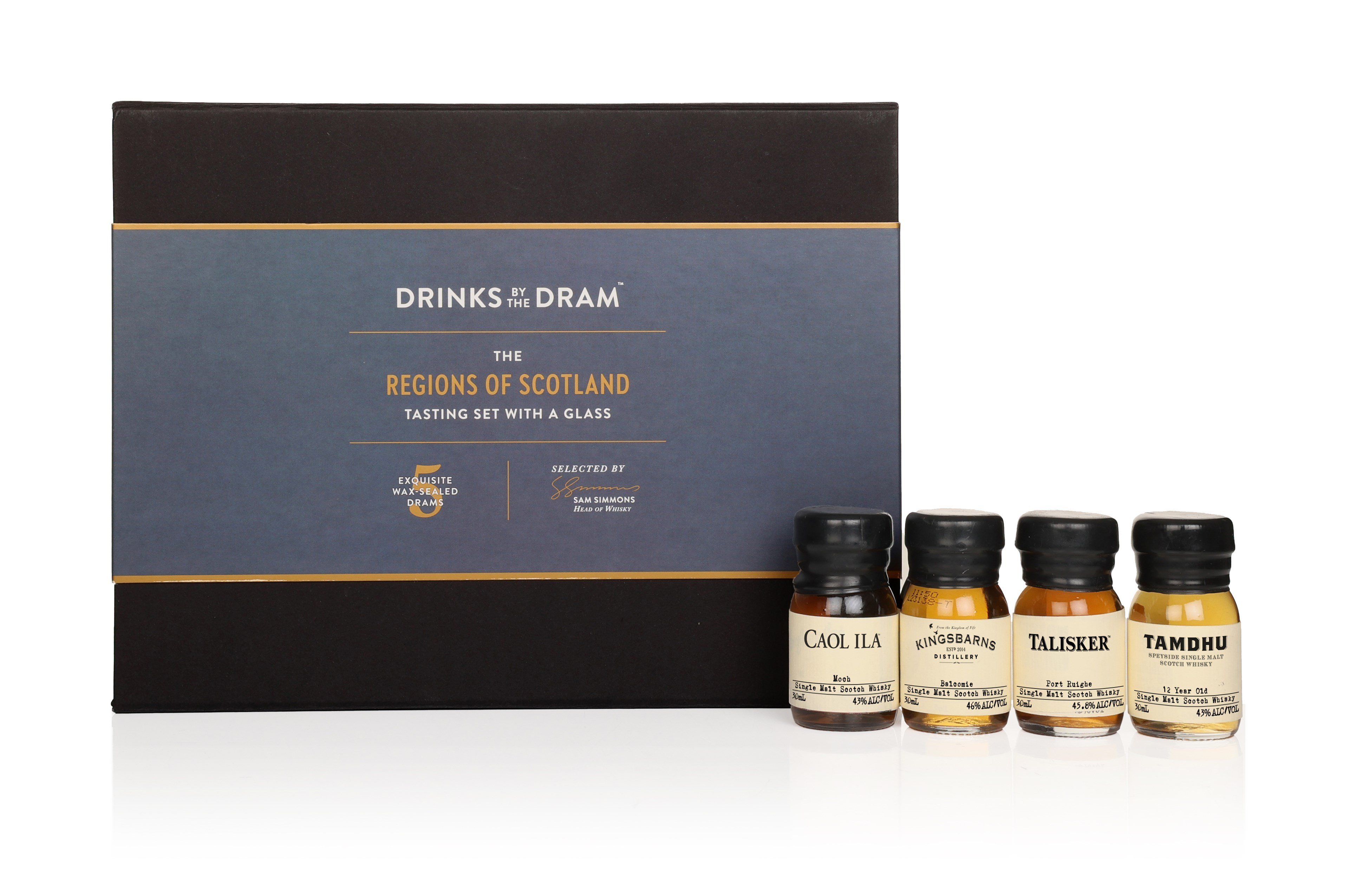 The Regions of Scotland Tasting Set with Glass 15cl
