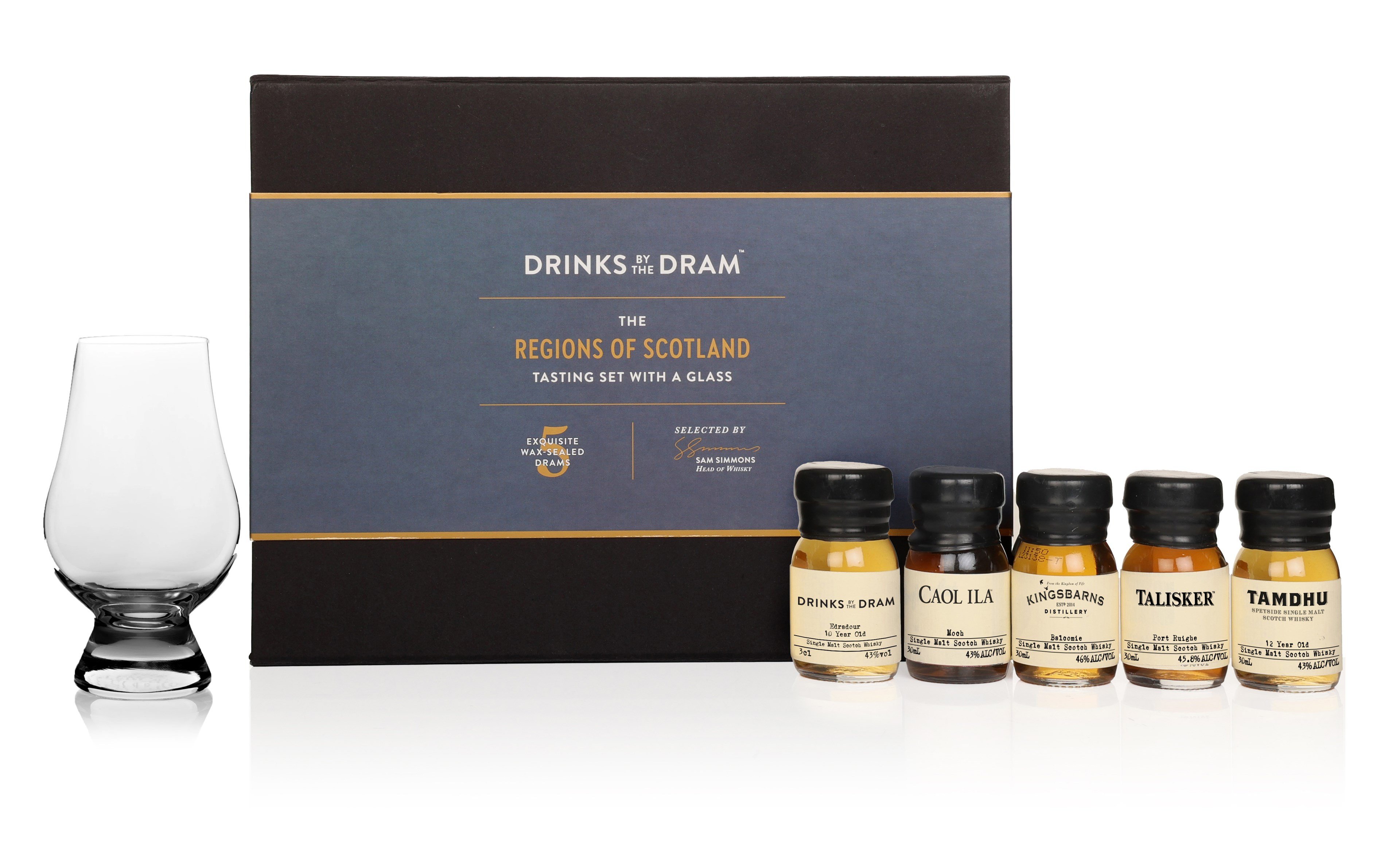 The Regions of Scotland Tasting Set with Glass 15cl