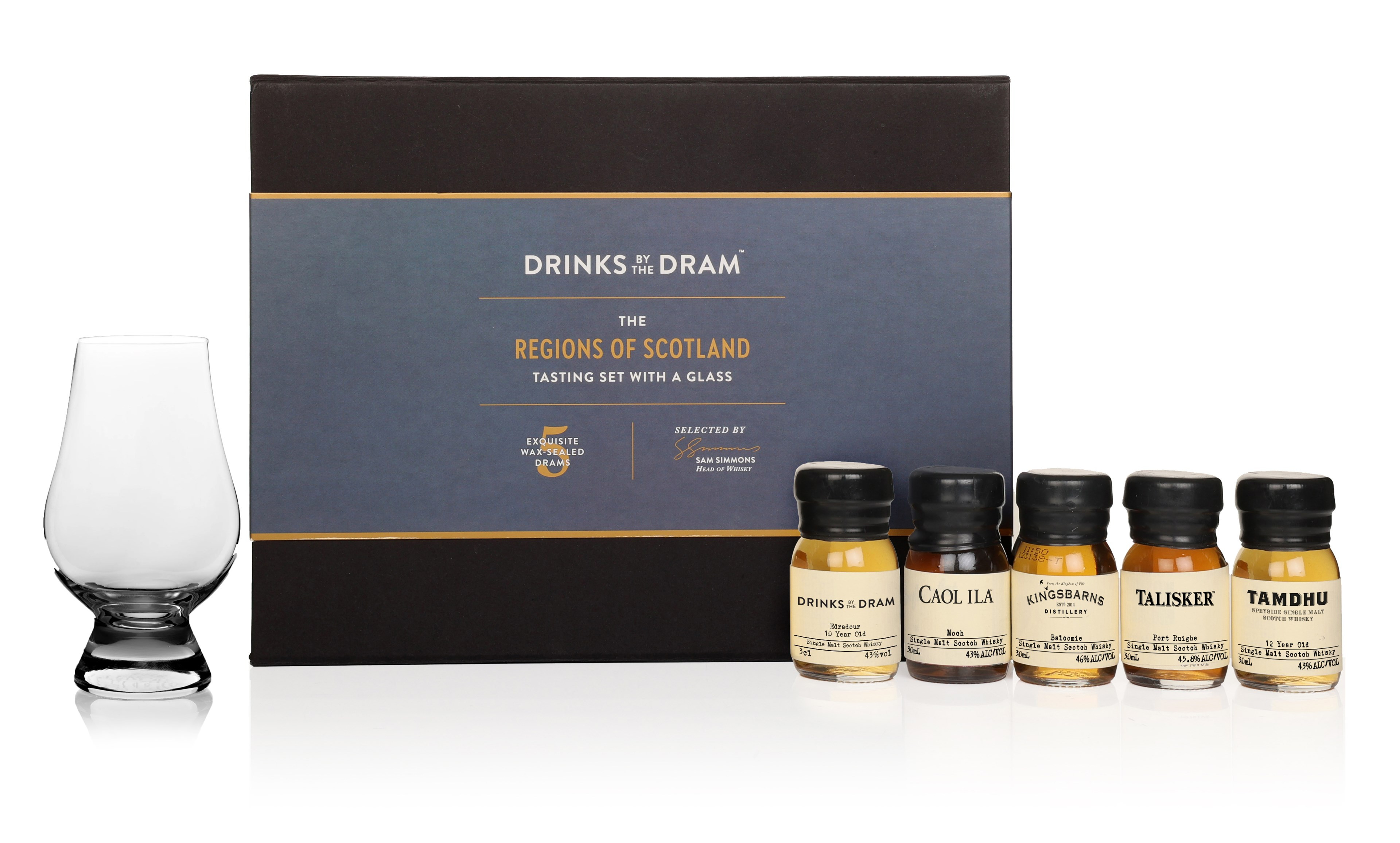 The Regions of Scotland Tasting Set with Glass 15cl | Master Of Malt