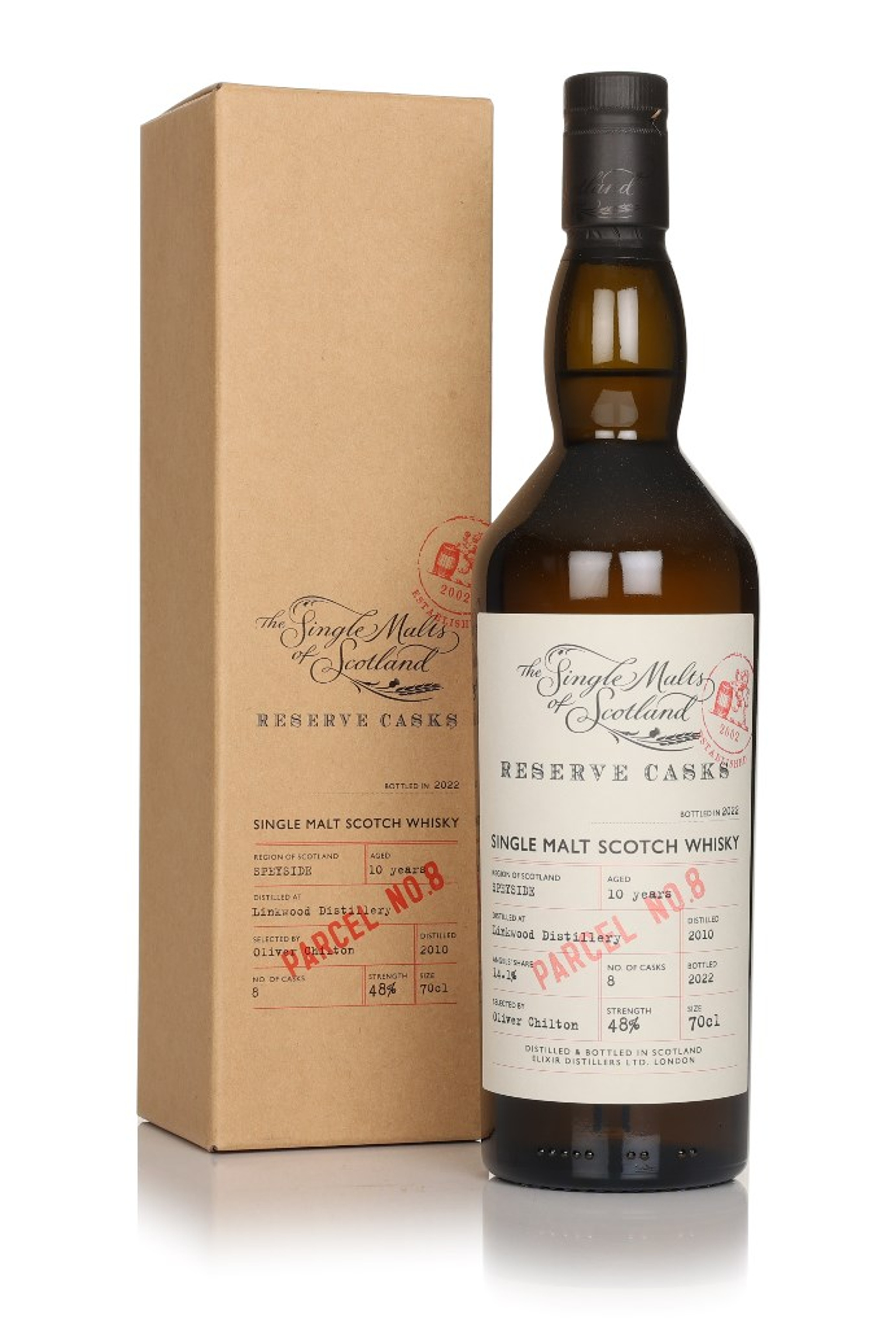 Linkwood 10 Year Old 2010 (Parcel No.8) - Reserve Casks (The Single Malts of Scotland) 70cl