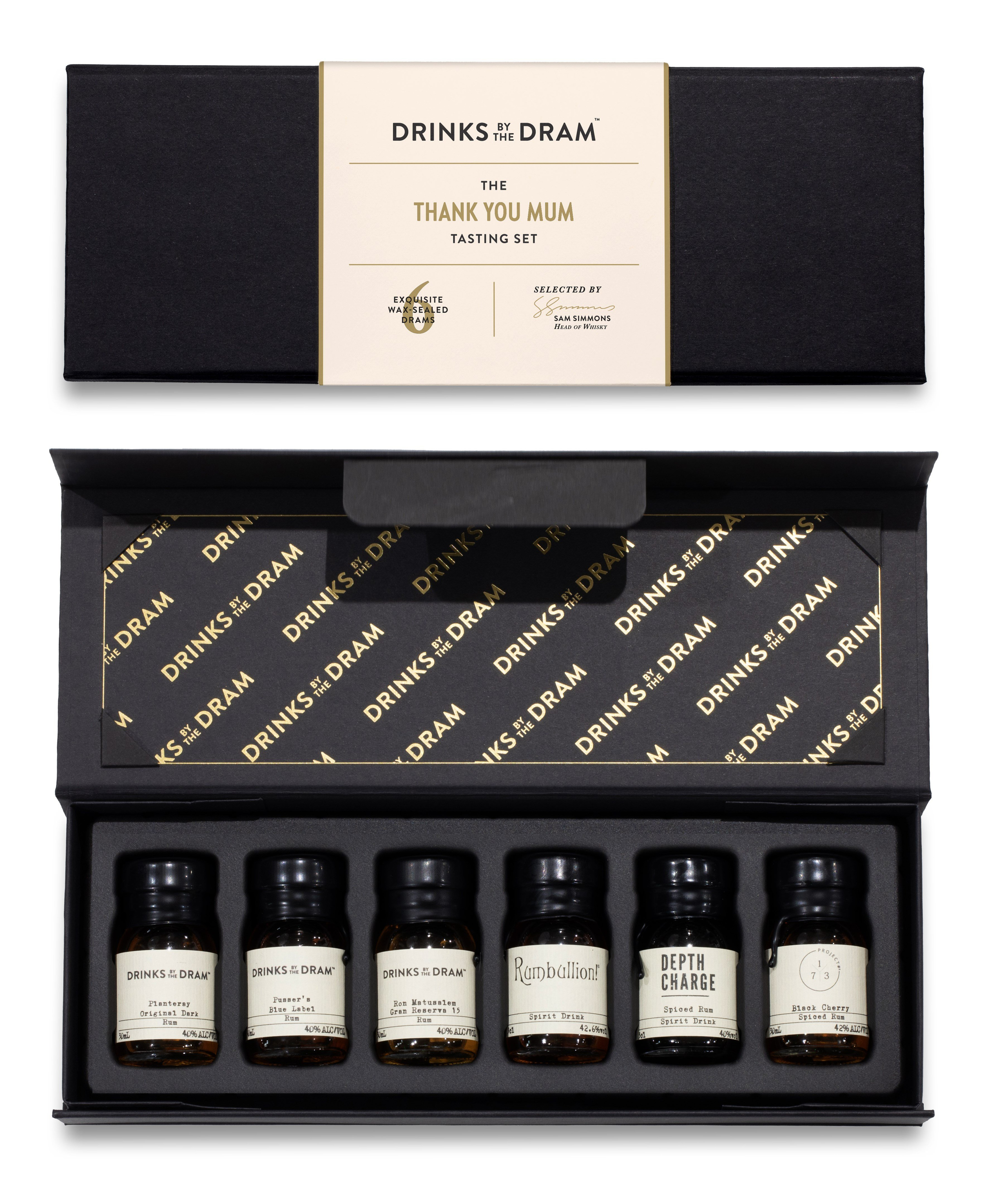 Thank You Mum Rum Tasting Set (Black) 18cl