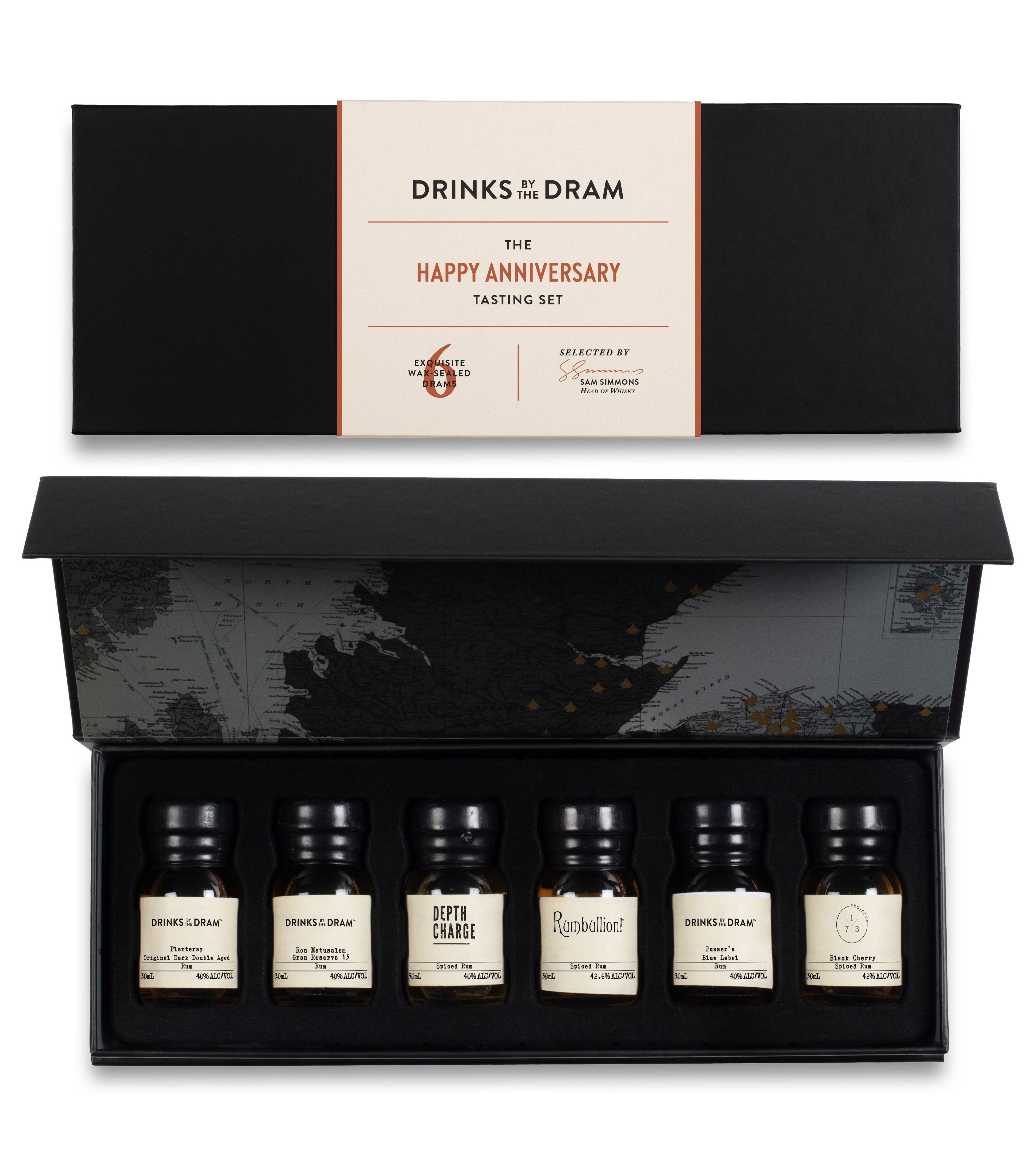 Happy Anniversary Rum Tasting Set (Black) 18cl