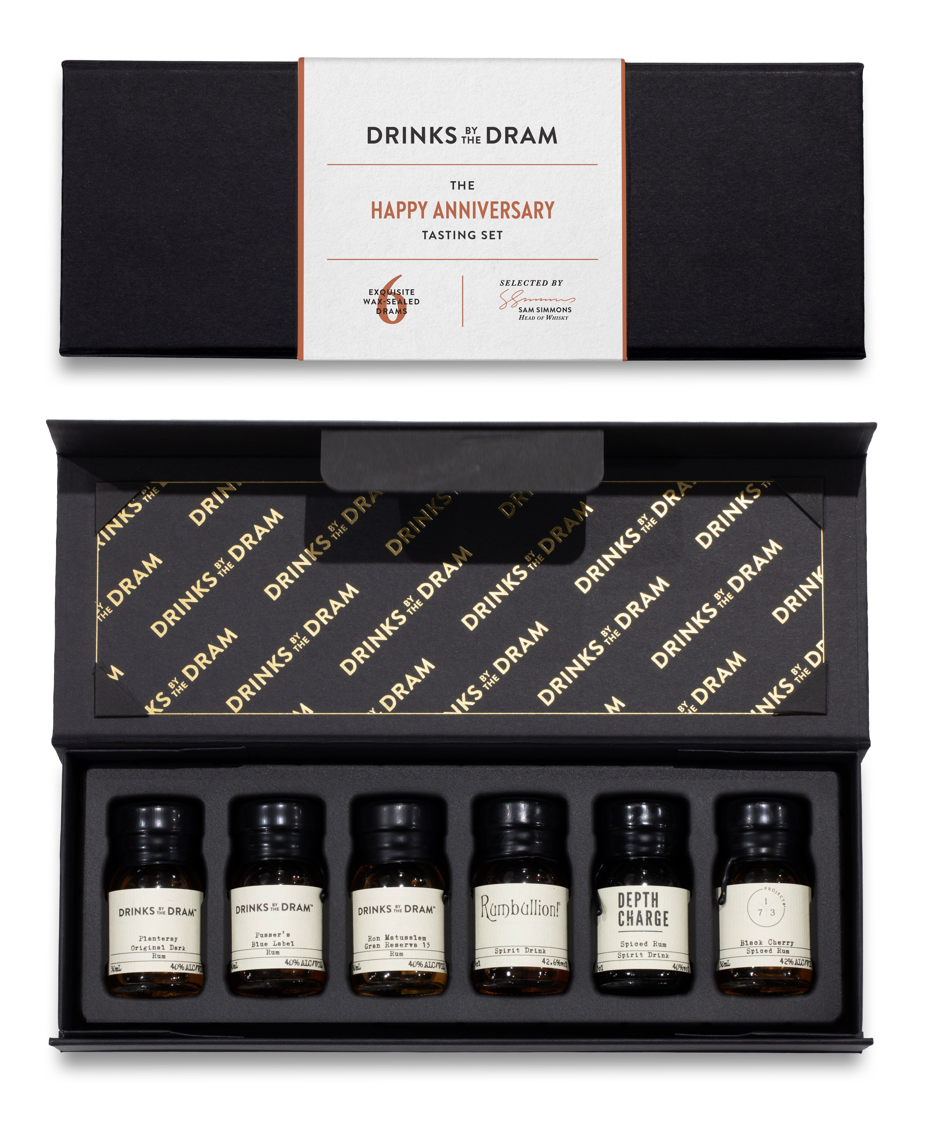Happy Anniversary Rum Tasting Set (Black) 18cl