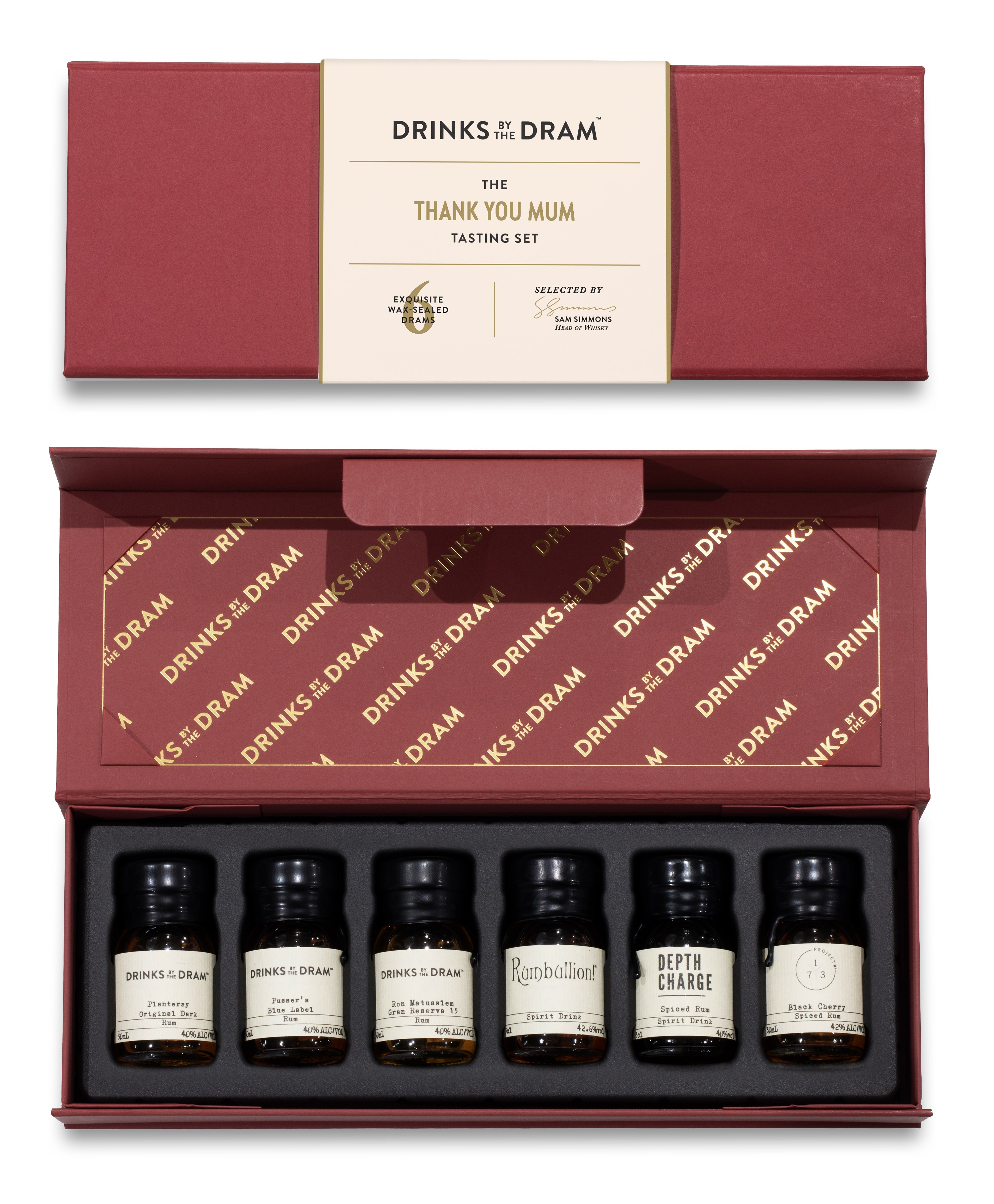Thank You Mum Rum Tasting Set (Red) 18cl