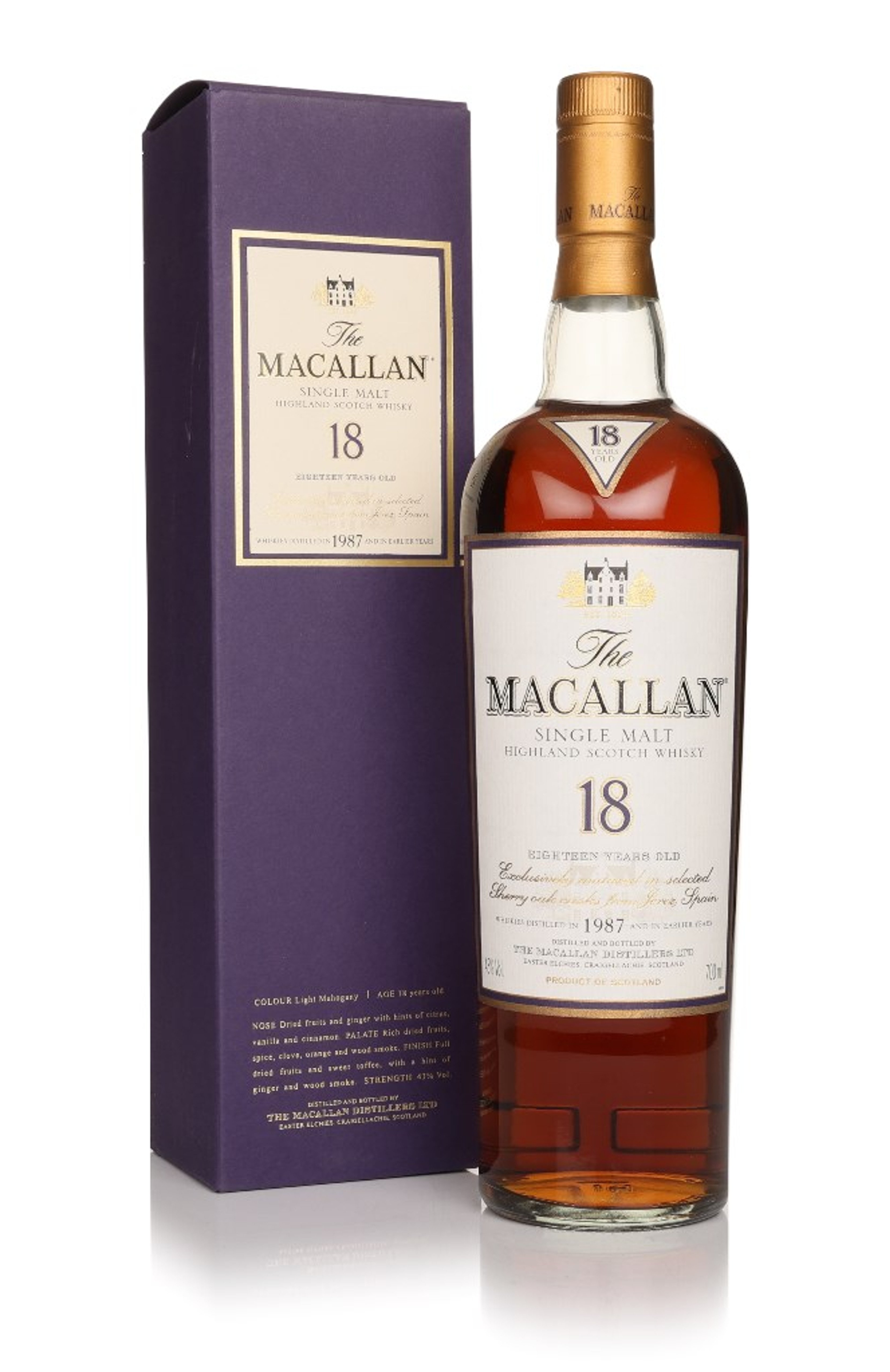 The Macallan 18 Year Old 1987 Sherry Oak 70cl