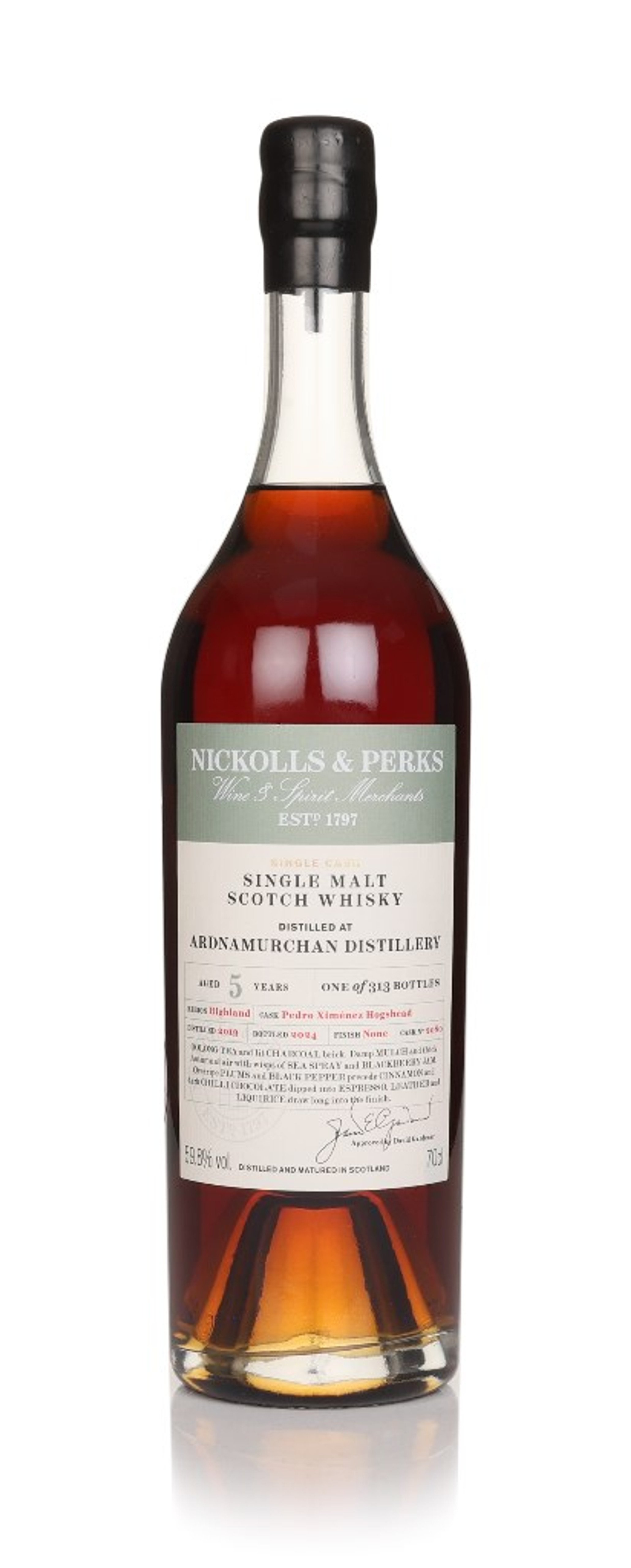Ardnamurchan 5 Year Old 2019 (cask 2080) - Nickolls & Perks 70cl