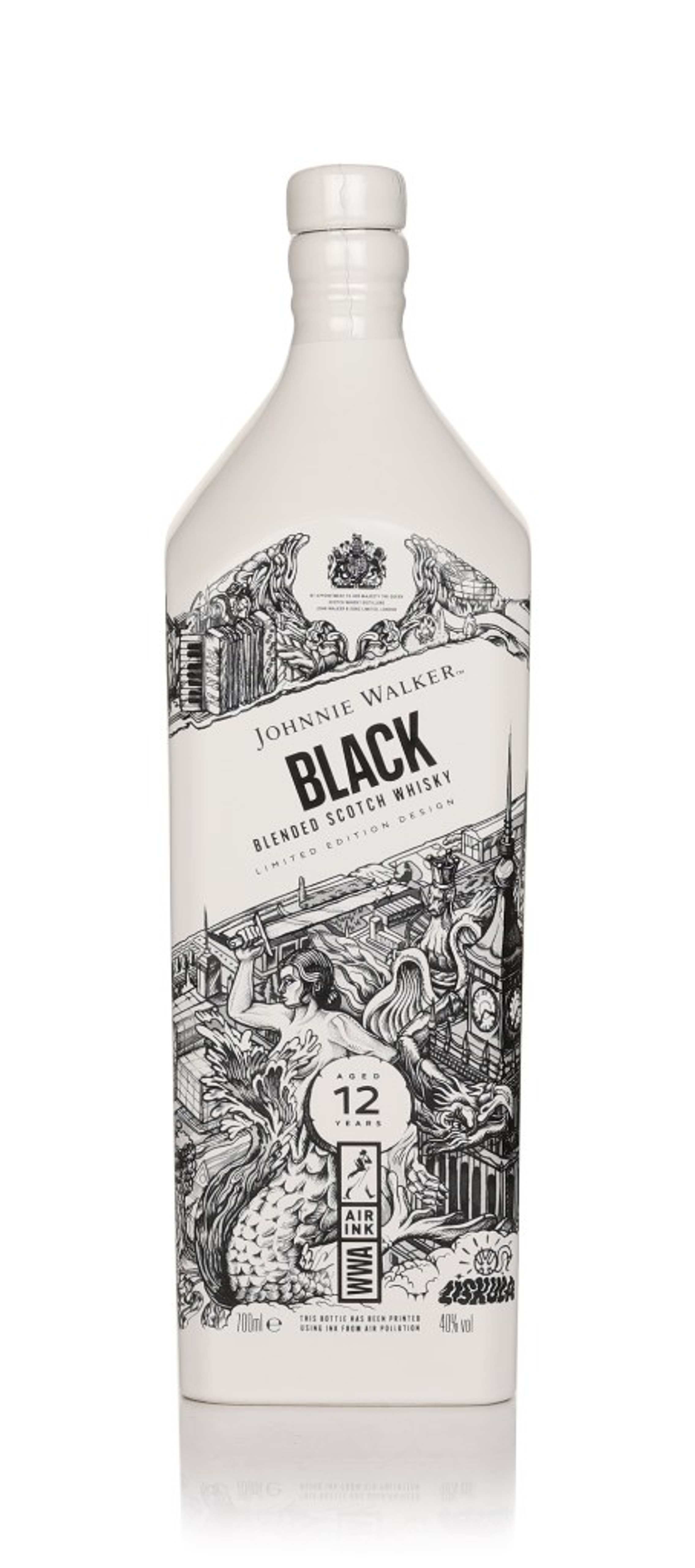 Johnnie Walker Black Label 12 Year Old - Air Ink Warsaw Edition 70cl