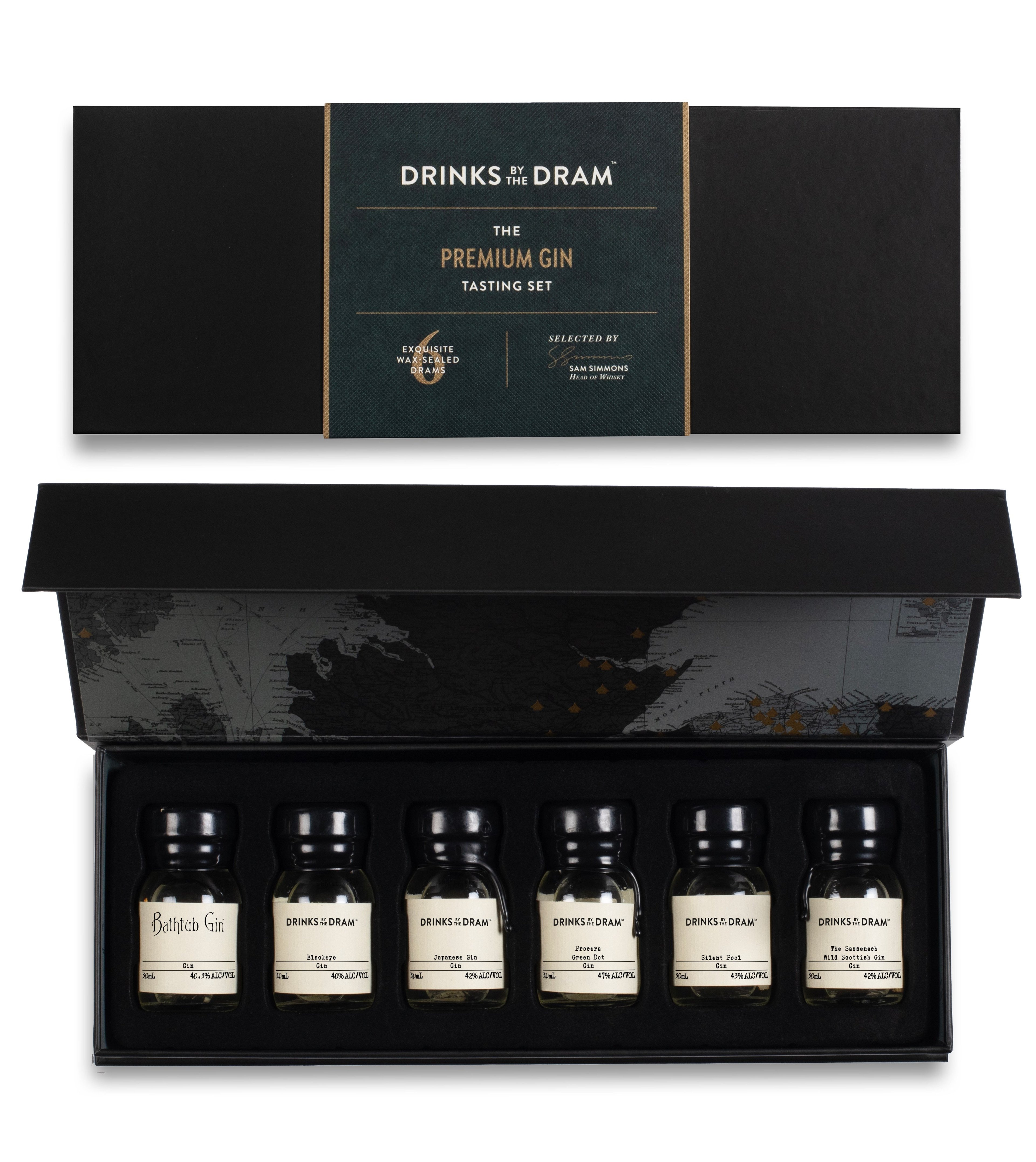 The Premium Gin 6 Dram Tasting Set 18cl