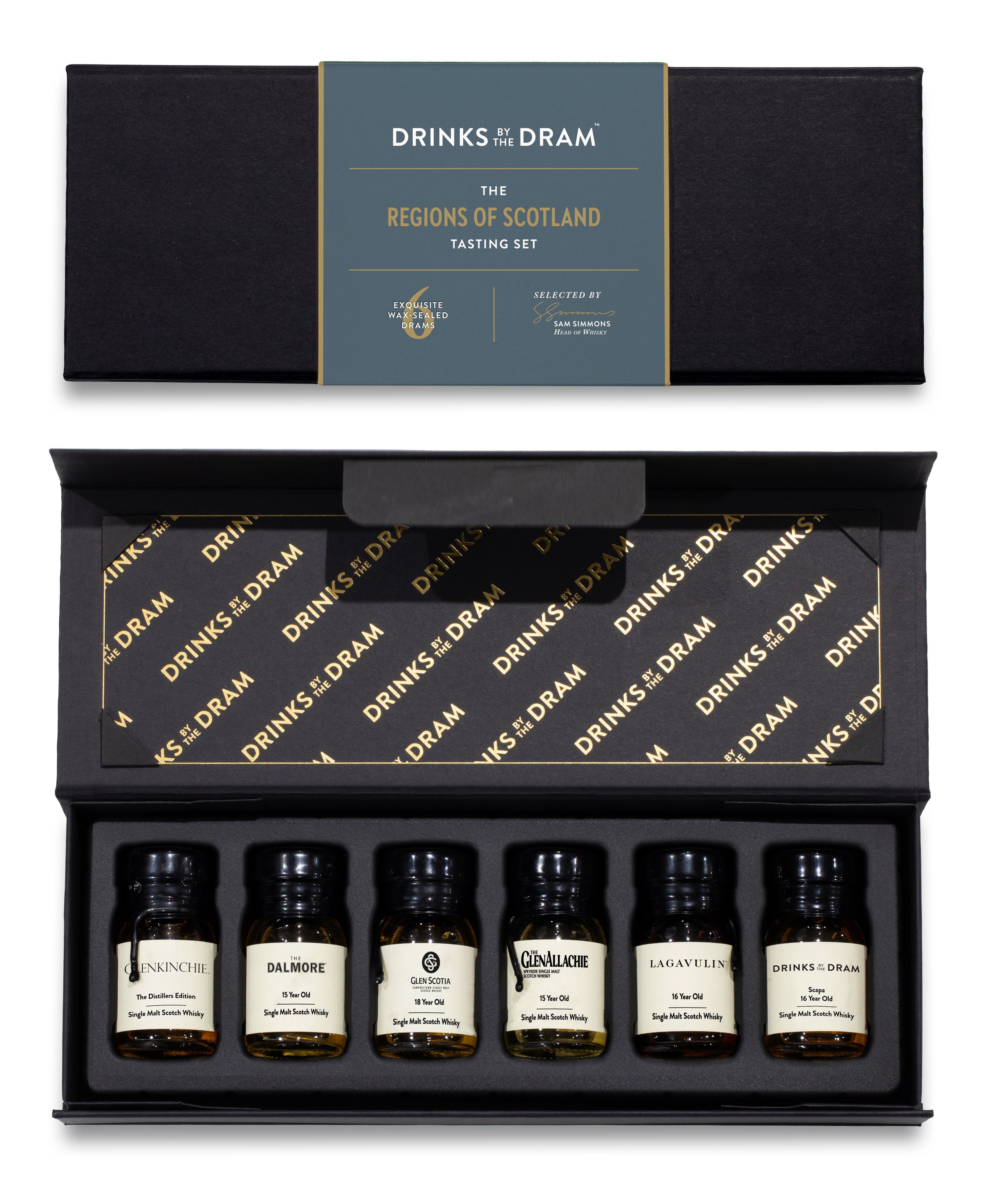 The Regions of Scotland 6 Dram Whisky Tasting Set 18cl
