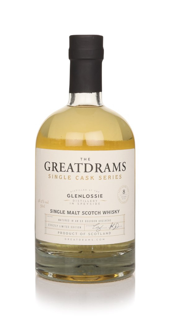 Glenlossie 8 Year Old ex-Bourbon Cask - Rare Cask Series (GreatDrams) 50cl