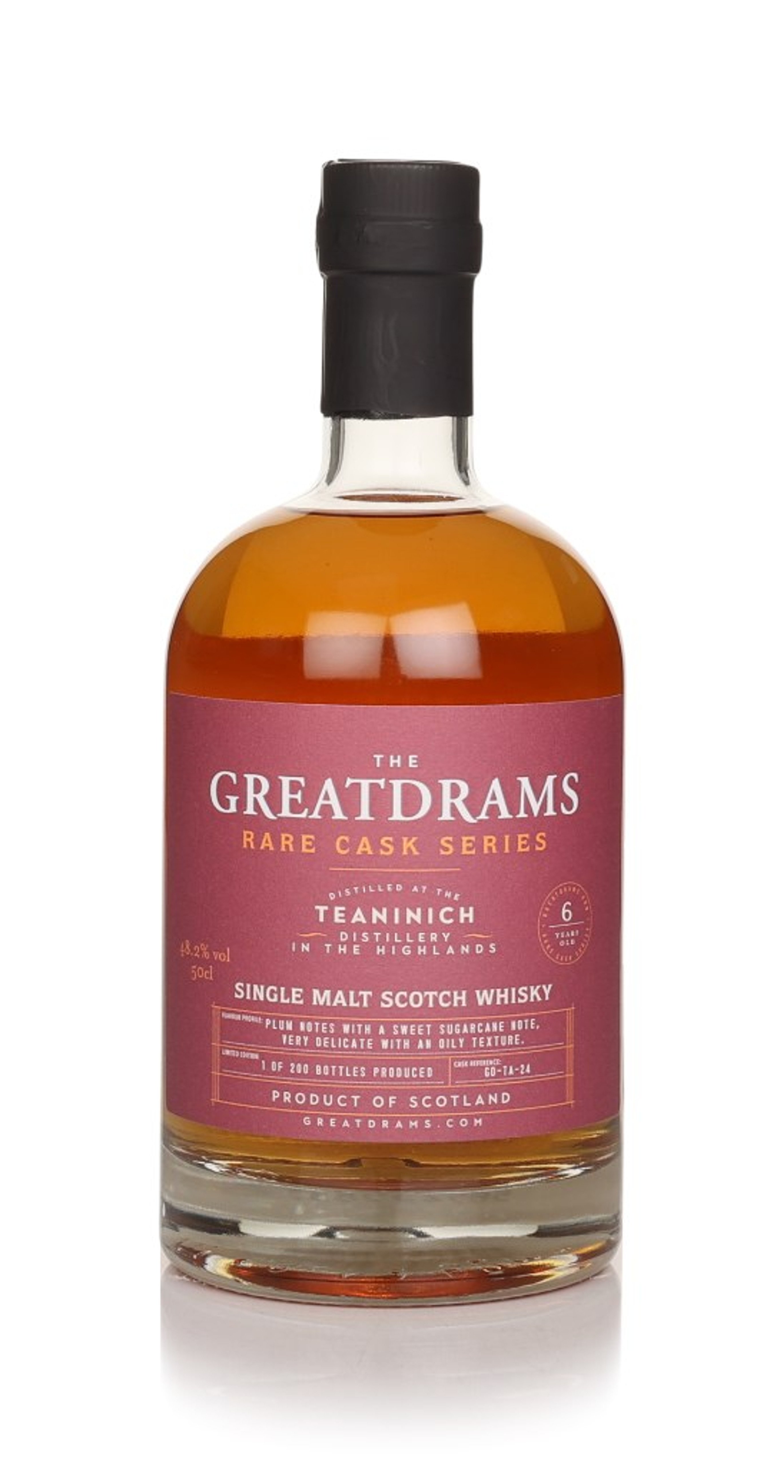 Teaninich 6 Year Old Red Wine Cask - Rare Cask Series (GreatDrams) 50cl