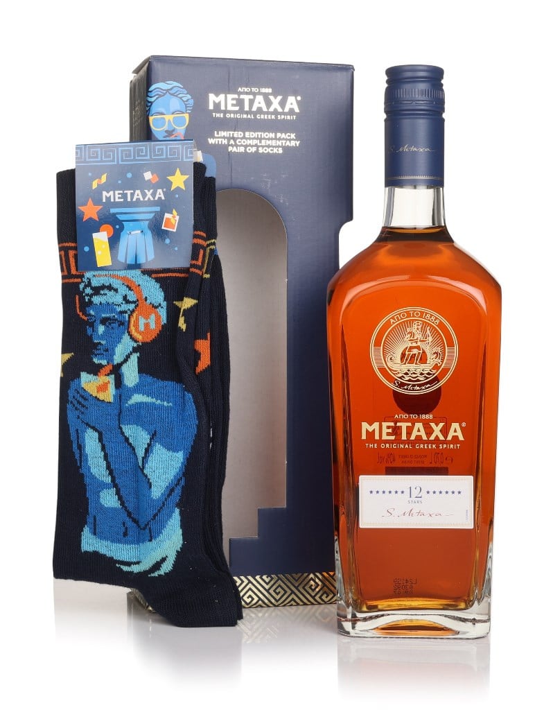 Metaxa 12 Stars Gift Set with Socks 70cl
