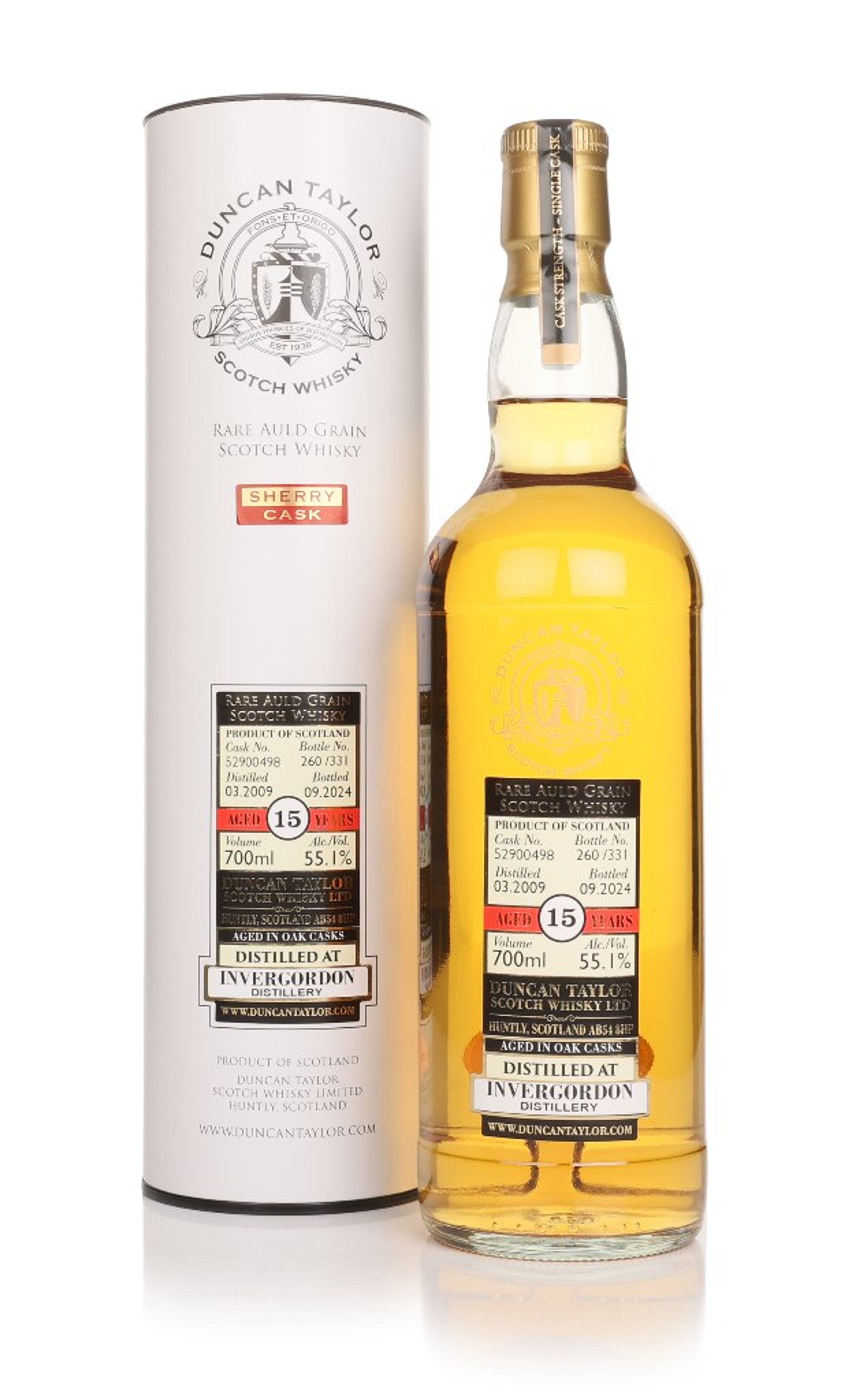 Invergordon 15 Year Old 2009 (cask 52900498) - Rare Auld (Duncan Taylor) 70cl