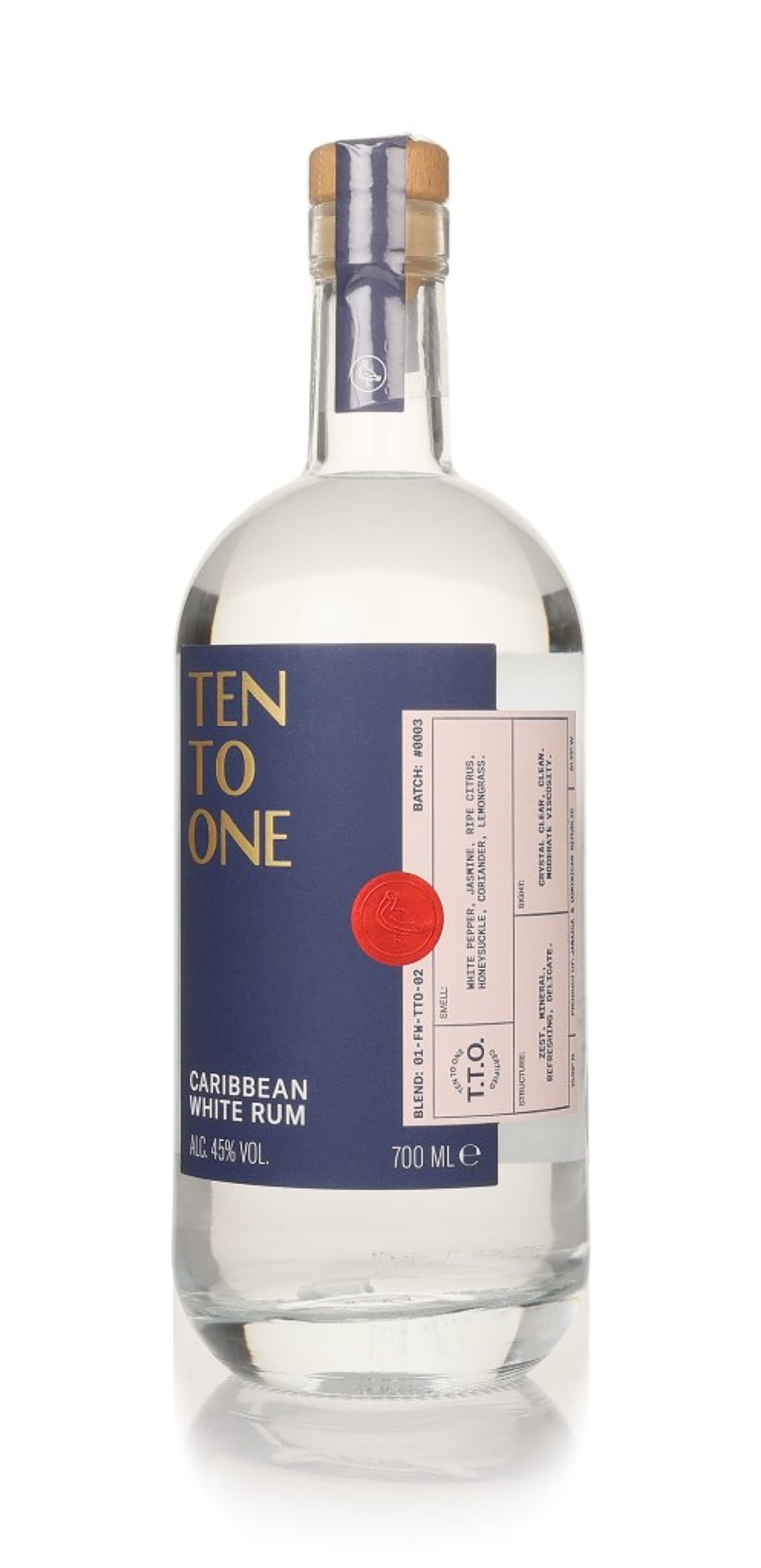 Ten To One Caribbean White Rum 70cl