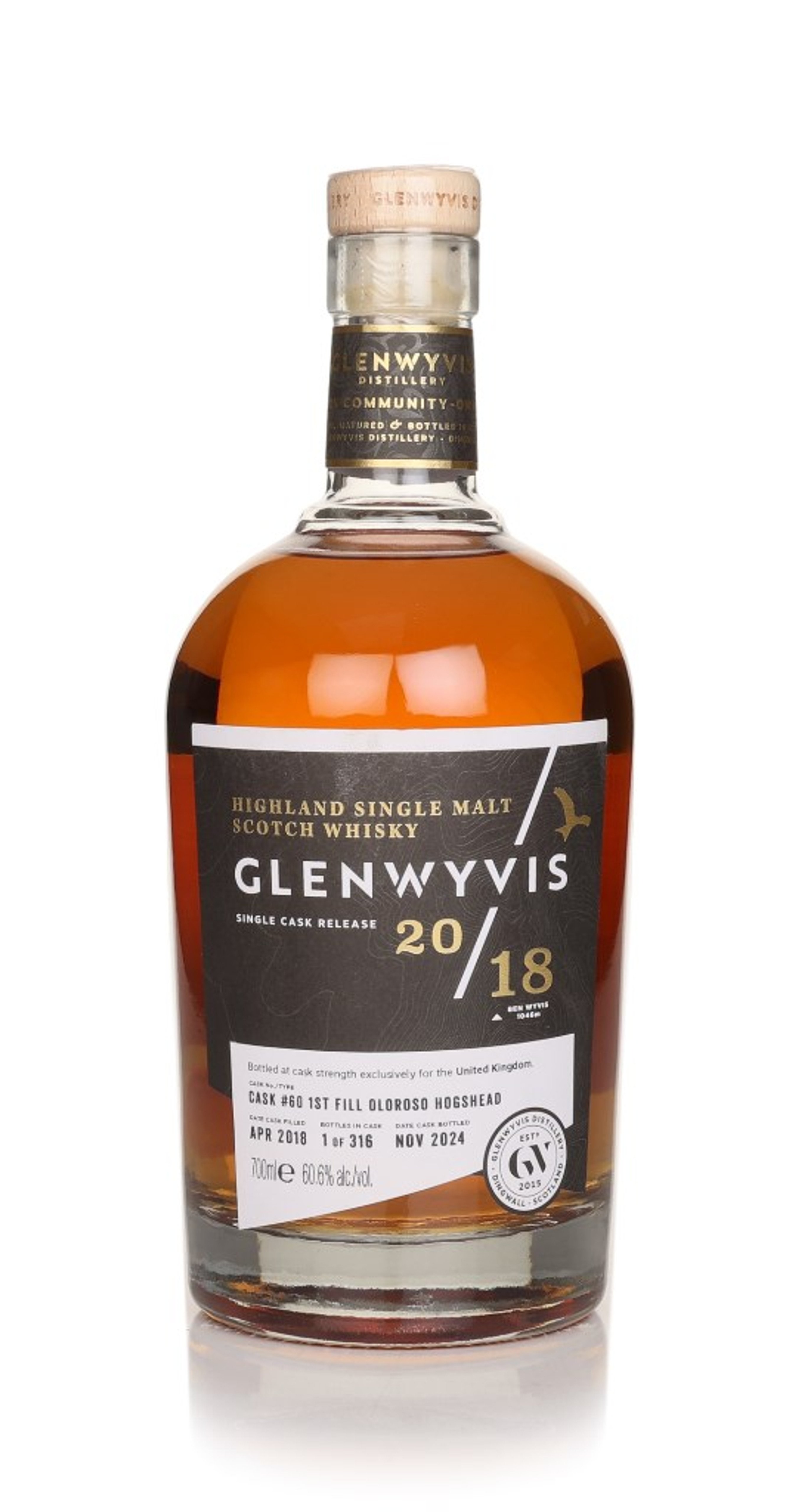 GlenWyvis 6 Year Old 2018 (cask 60) Single Cask 70cl