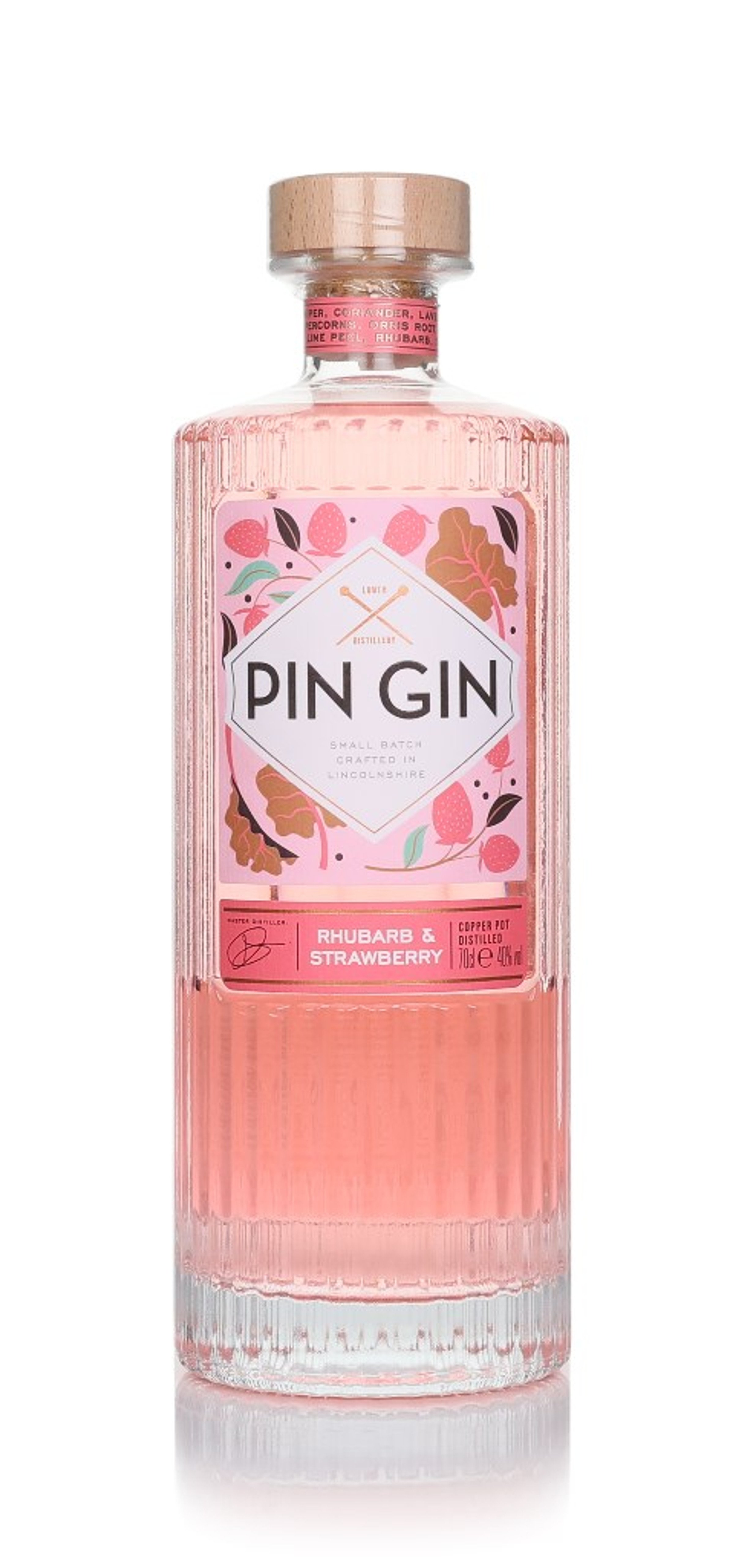 Pin Gin Strawberry & Rhubarb 70cl