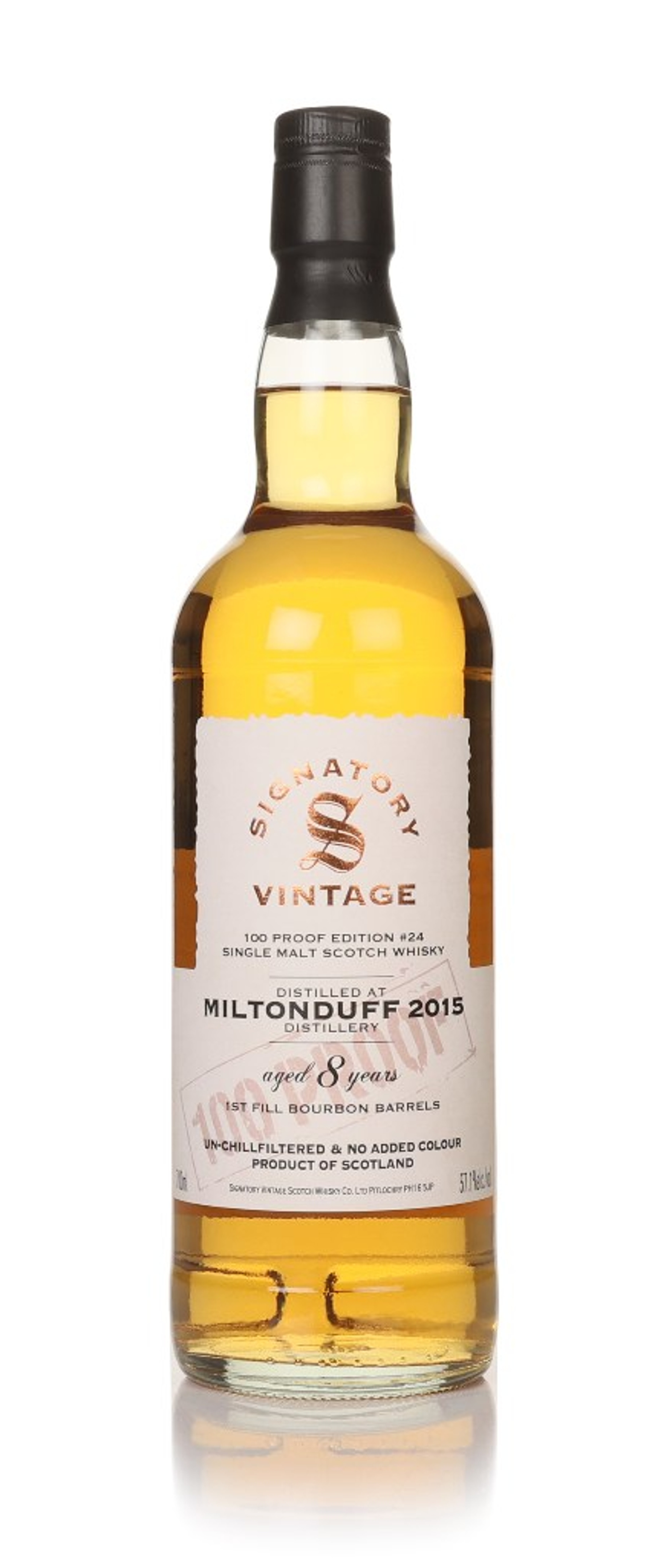 Miltonduff 8 Year Old 2015 - 100 Proof Edition #24 (Signatory) 70cl