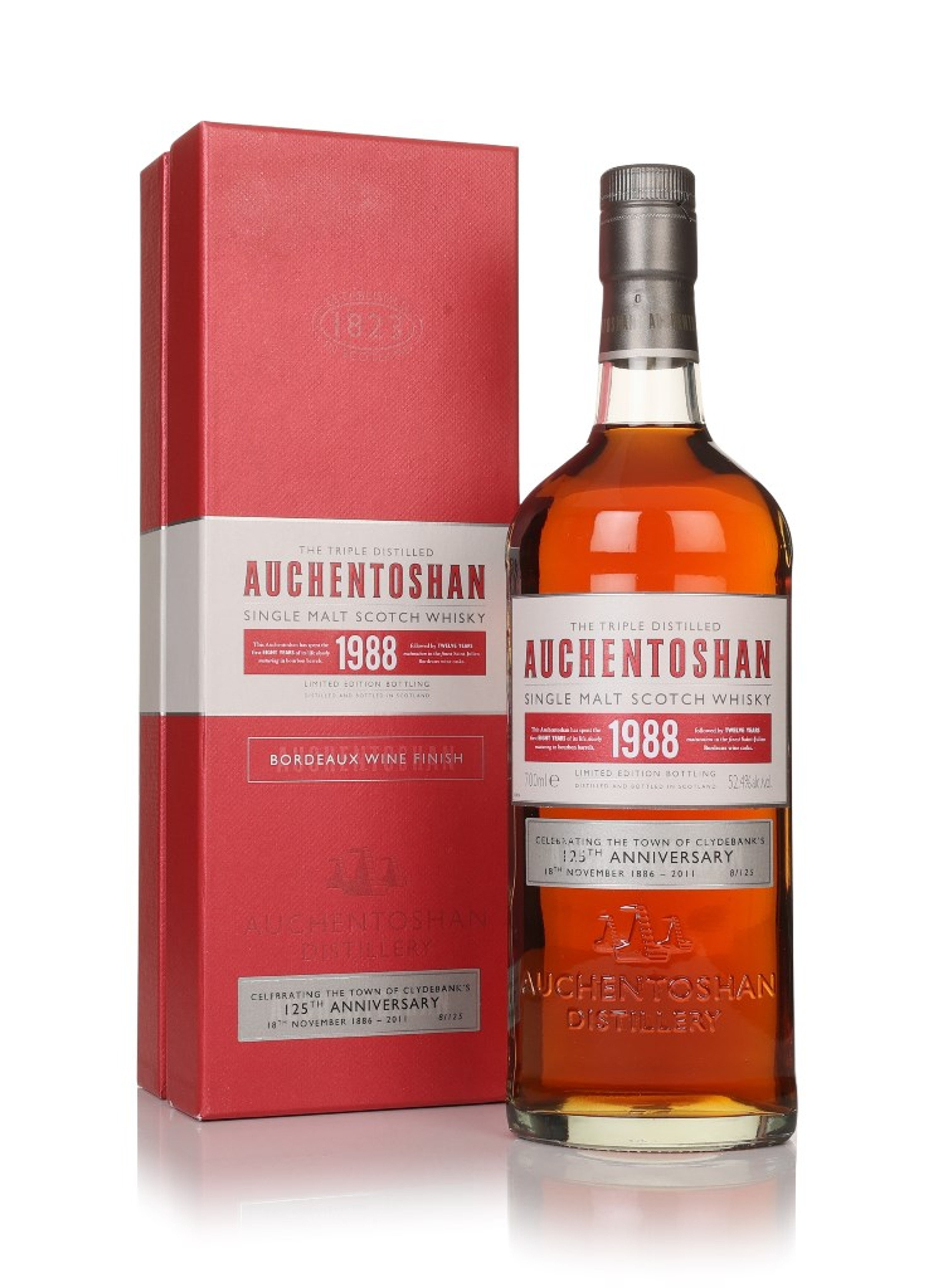Auchentoshan 1988 Bordeaux Wine Cask Finish - Clydebank 125th Anniversary 70cl