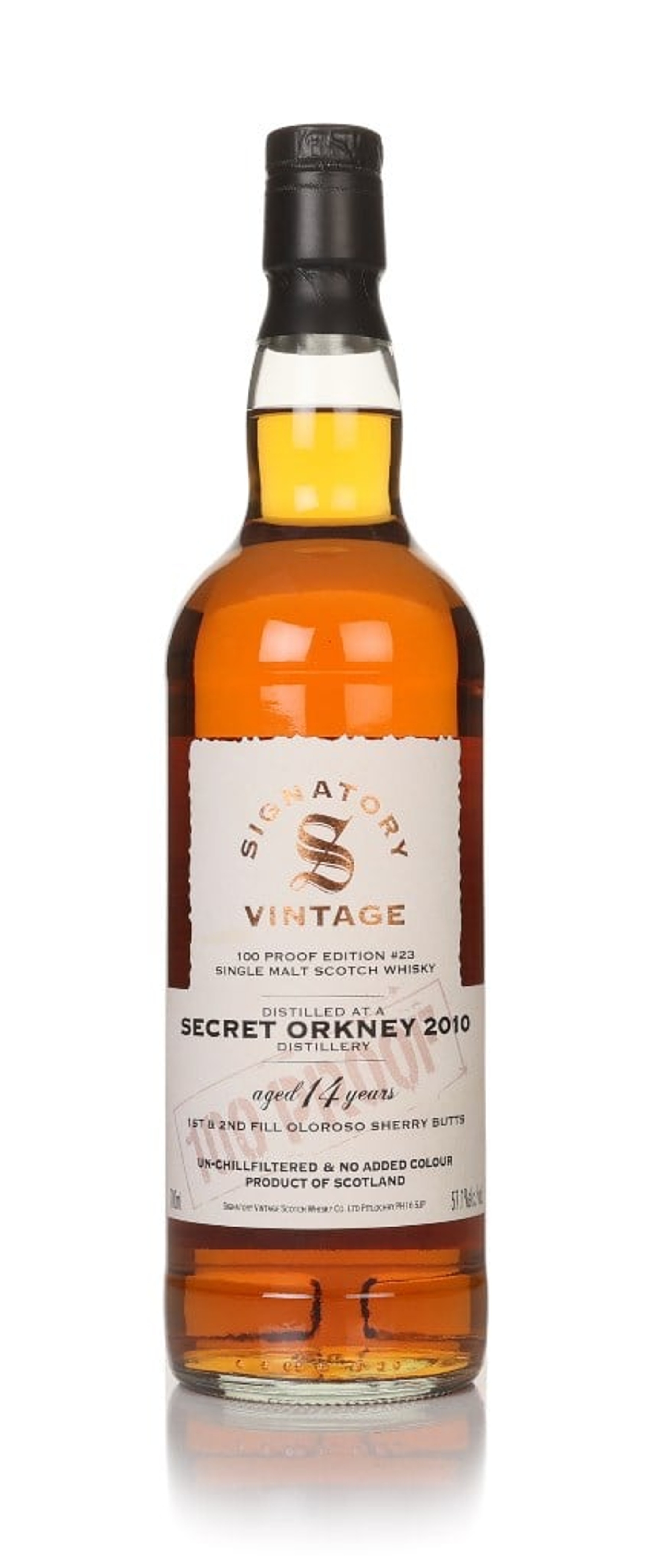 Secret Orkney 14 Year Old 2010 - 100 Proof Edition #23 (Signatory) 70cl