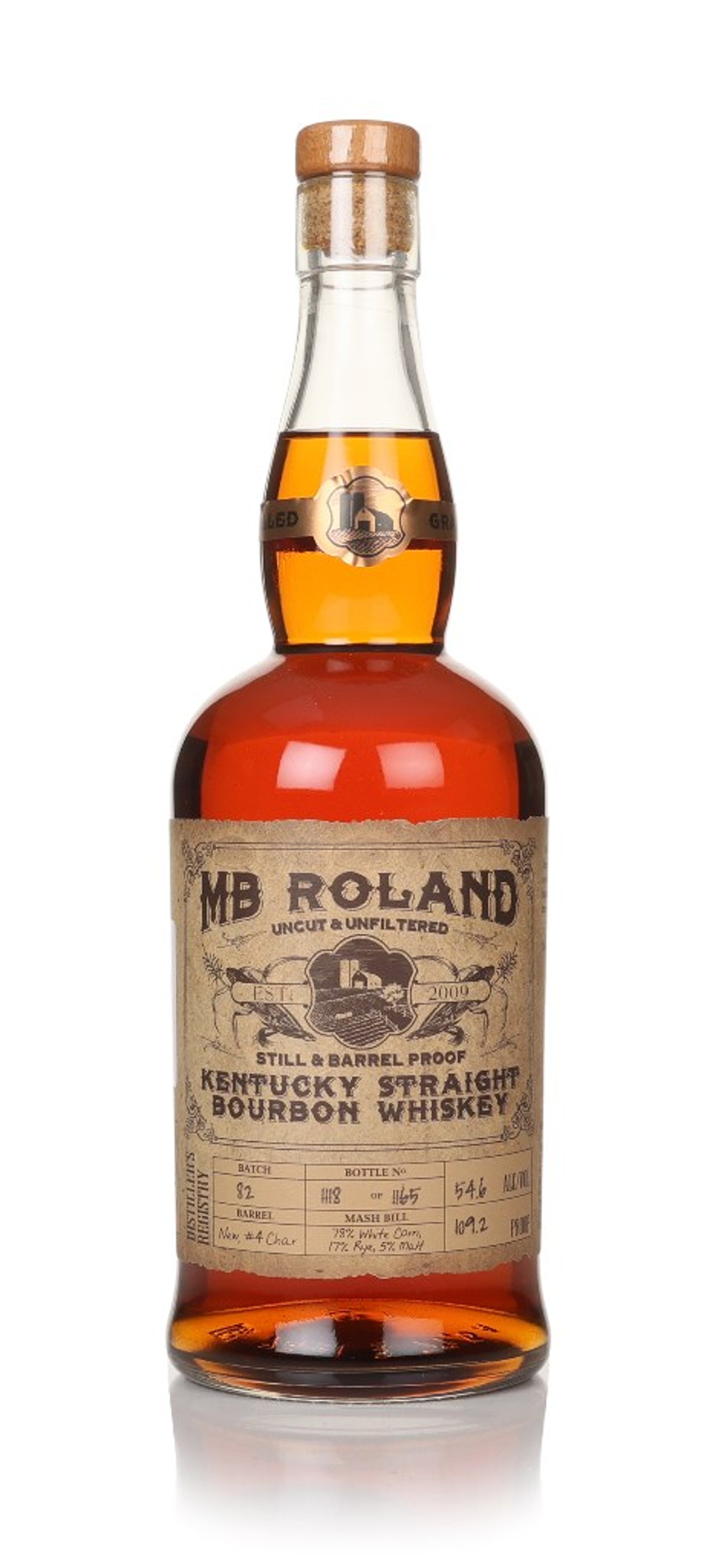 MB Roland Straight Bourbon 70cl