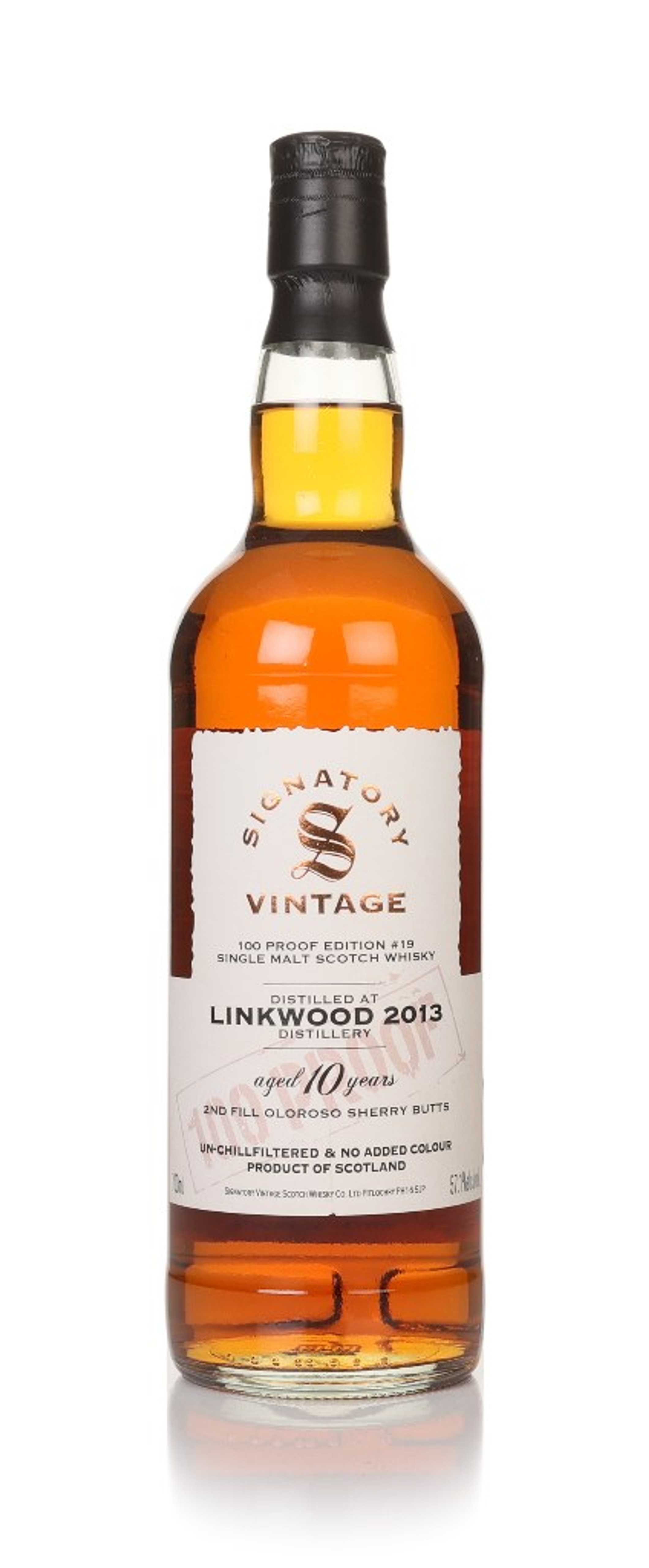 Linkwood 10 Year Old 2013 - 100 Proof Edition #19 (Signatory) 70cl