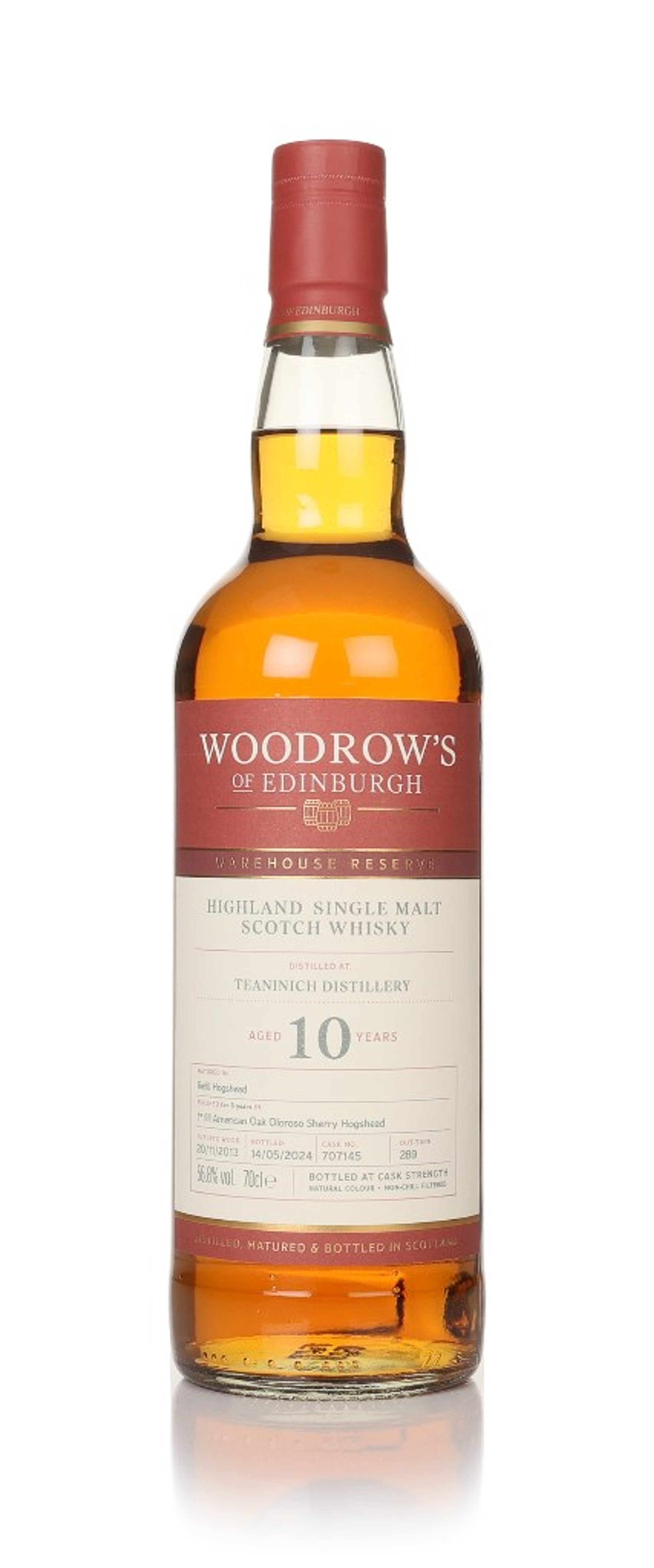 Teaninich 10 Year Old 2013 (cask 707145) - Woodrow's of Edinburgh 70cl