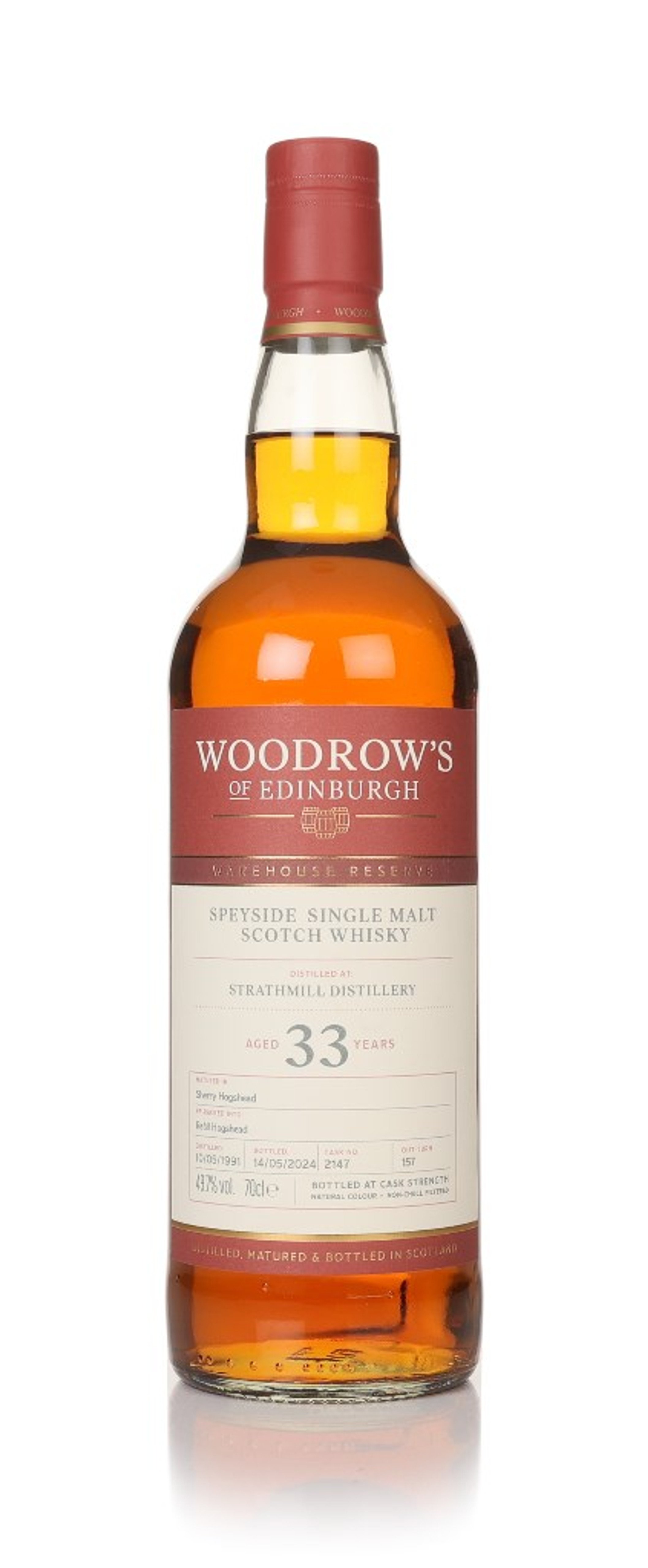 Strathmill 33 Year Old 1991 (cask 2147) - Woodrow's of Edinburgh 70cl