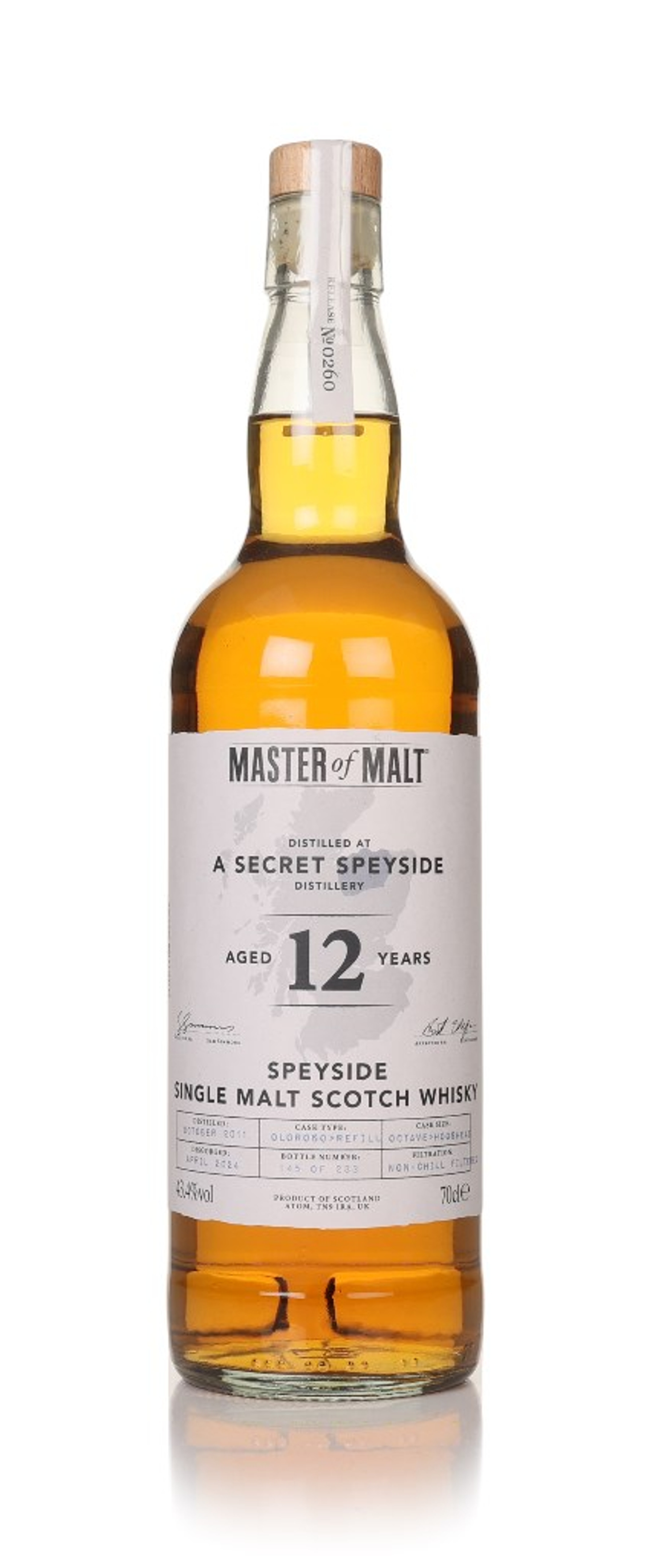 A Secret Speyside Distillery 12 Year Old 2011 (Master of Malt) 70cl