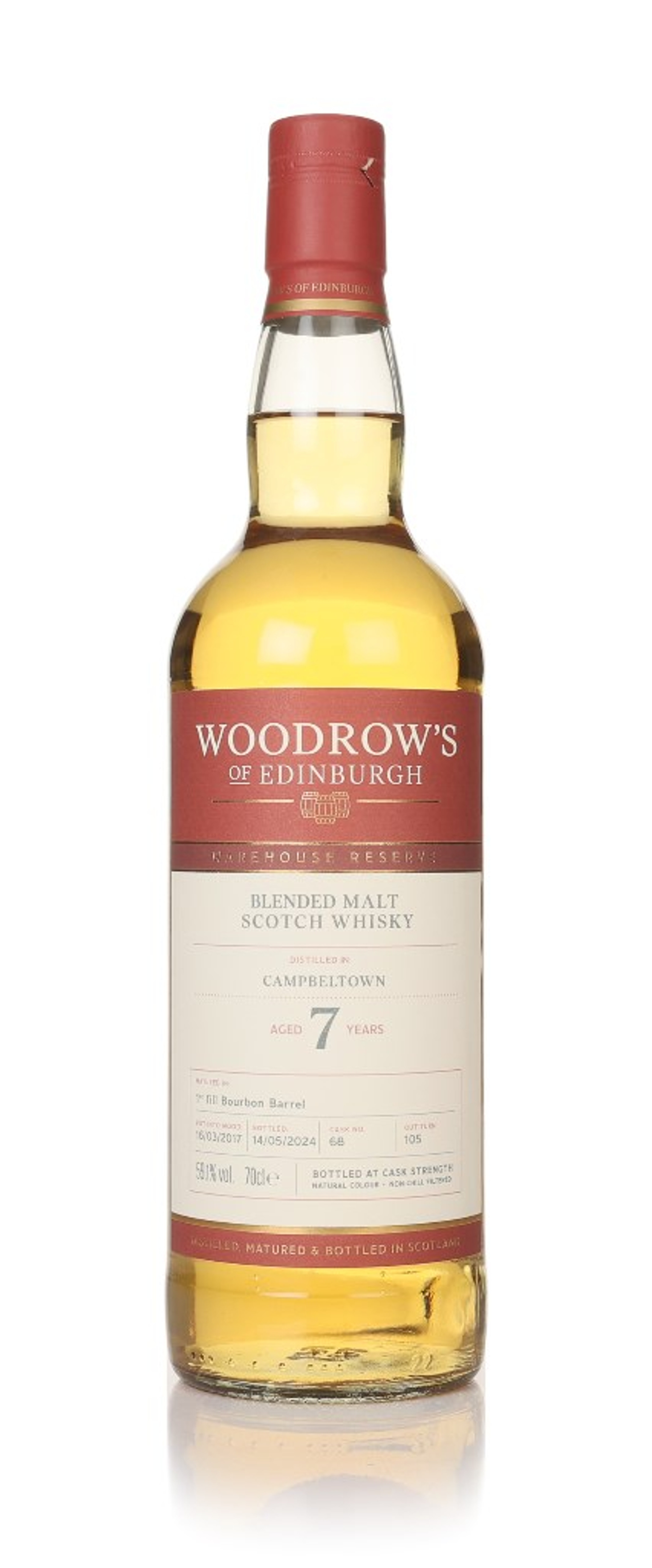 Campbeltown 7 Year Old 2017 (cask 68) - Woodrow's of Edinburgh 70cl