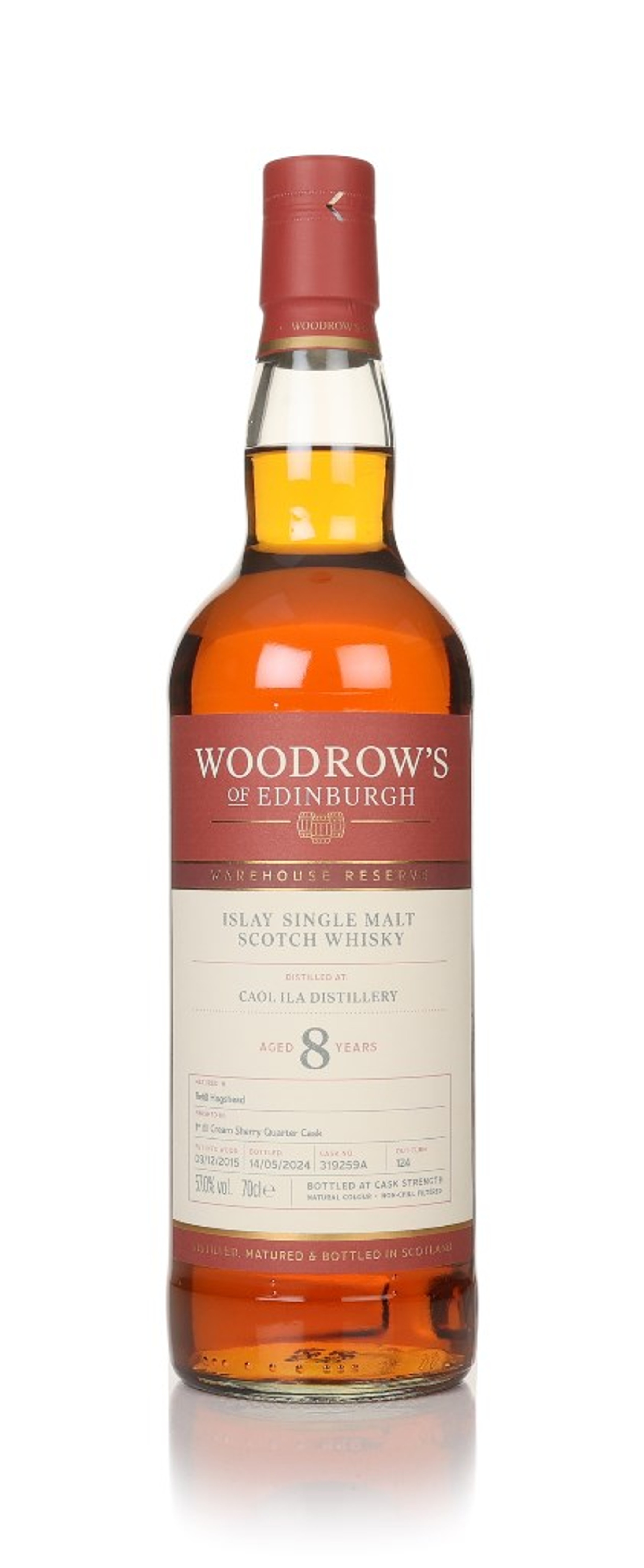 Caol Ila 8 Year Old 2015 (cask 319259A) - Woodrow's of Edinburgh 70cl
