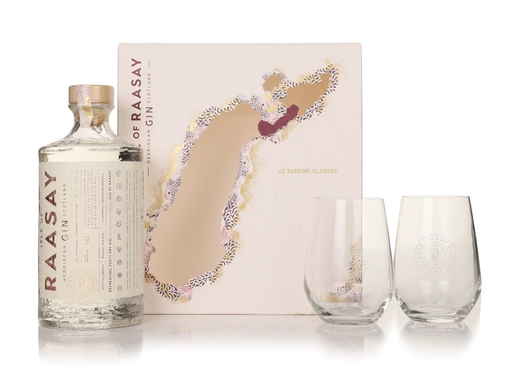 Isle of Raasay Gin Gift Pack with 2x Glasses 70cl