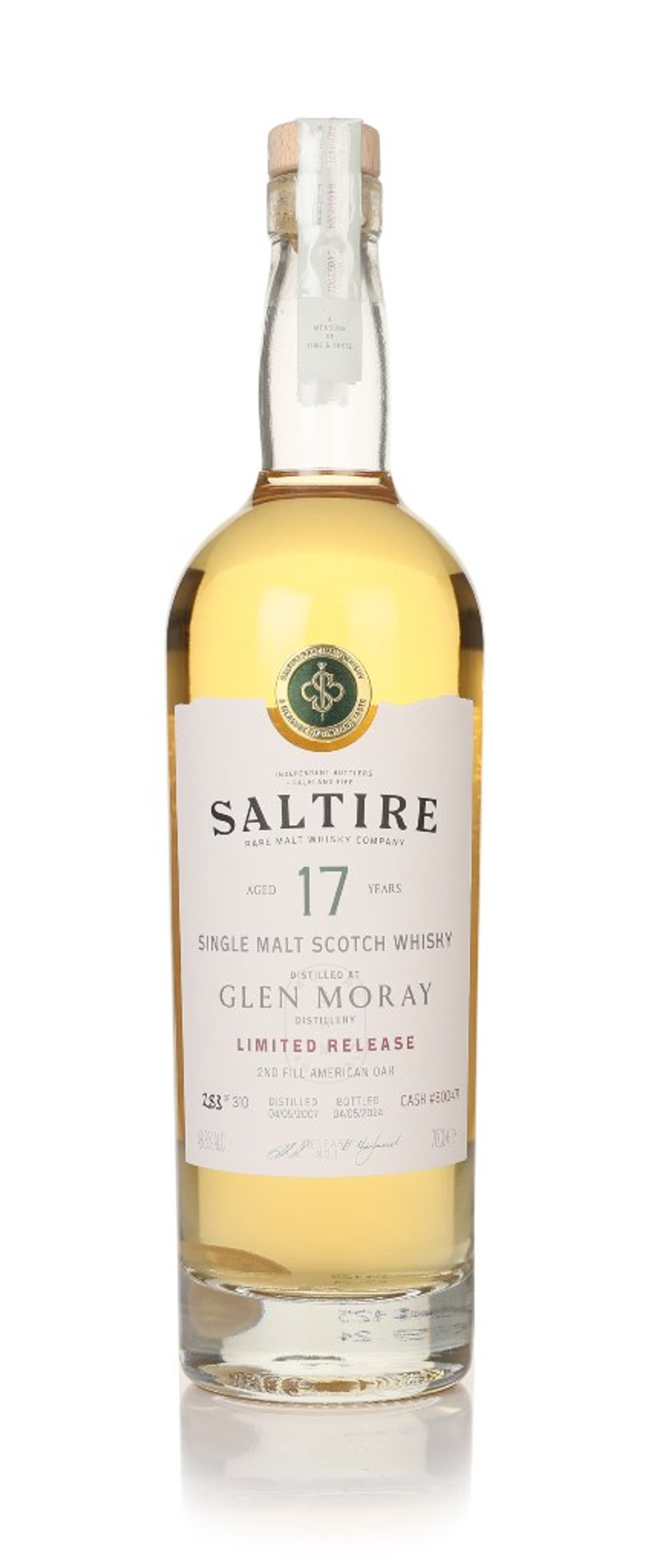 Glen Moray 17 Year Old 2007 (cask 800471) - (Saltire Rare Malt) 70cl